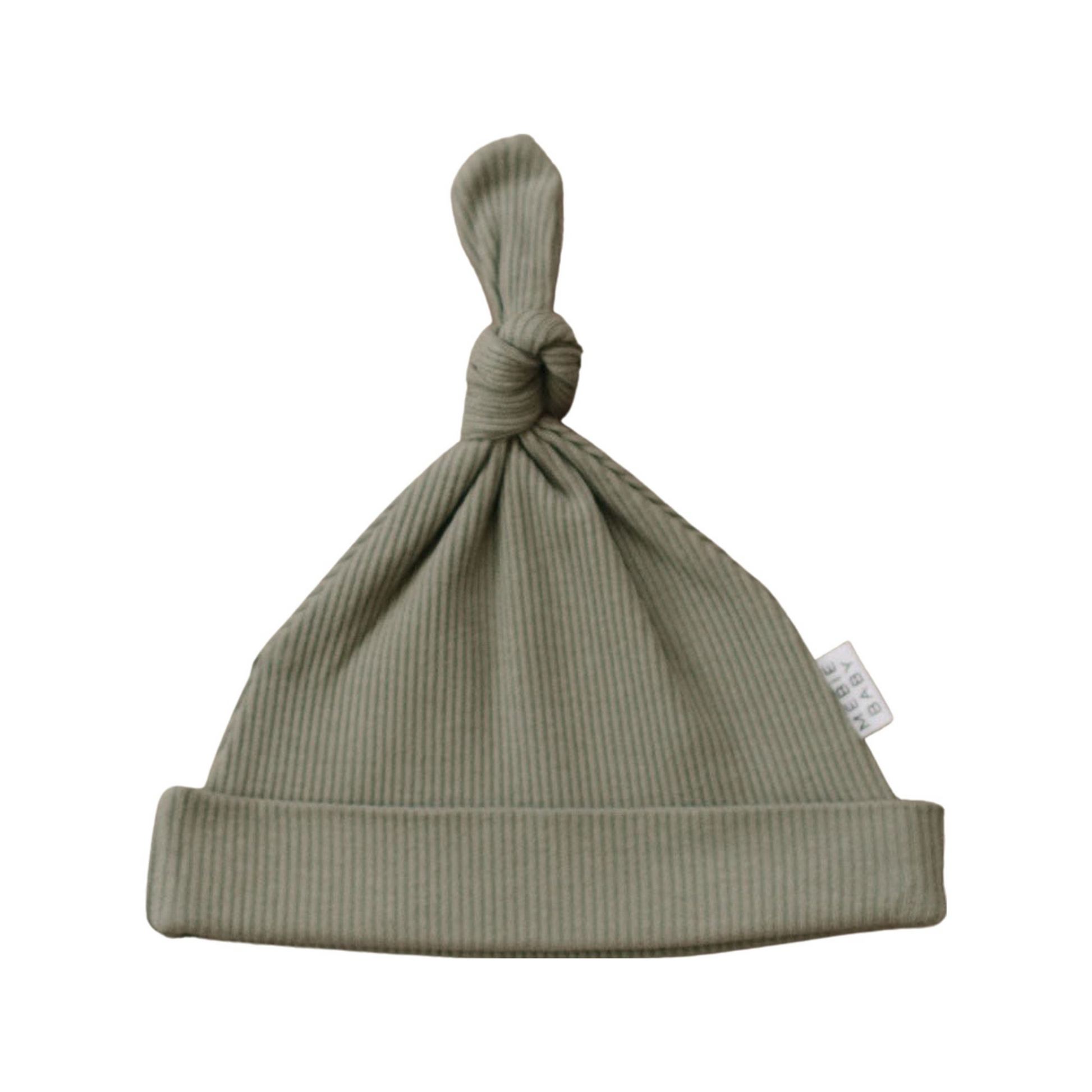 Mebie Baby Ribbed Knot Hat - Green - Atara & Co