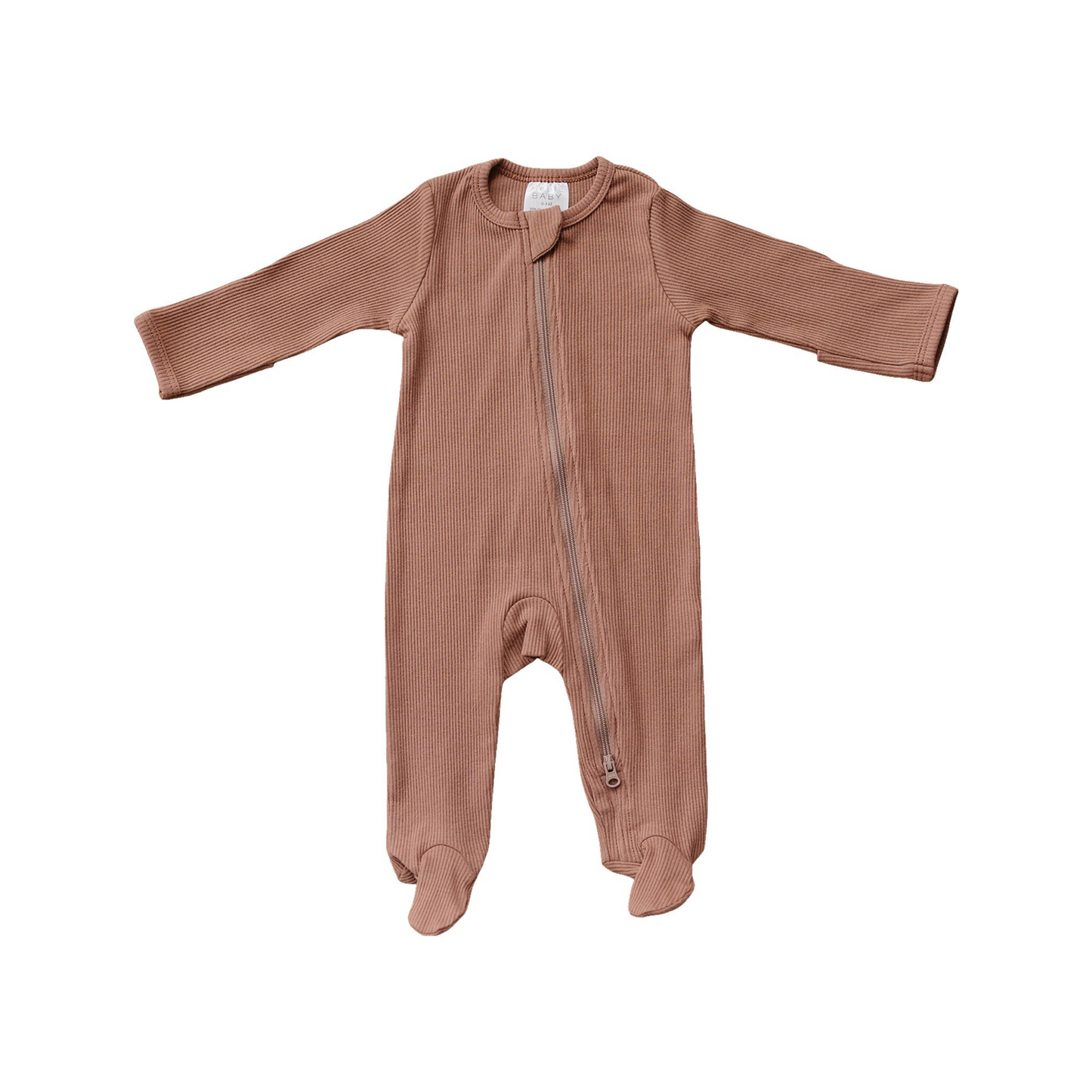 Mebie Baby Ribbed Romper - Dusty Rose - Atara & Co