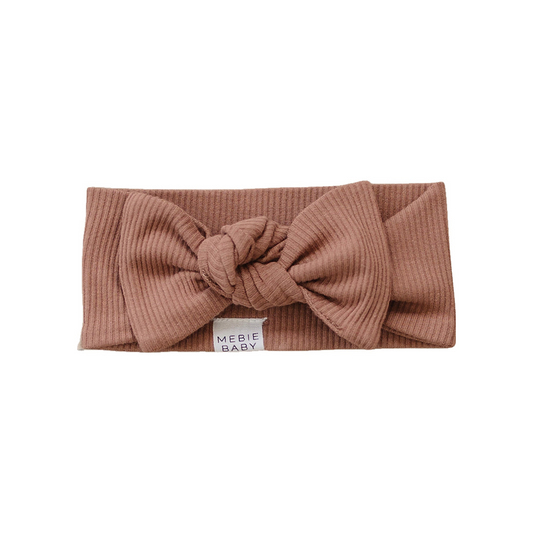 Mebie Baby Ribbed Head Wrap - Dusty Rose - Atara & Co