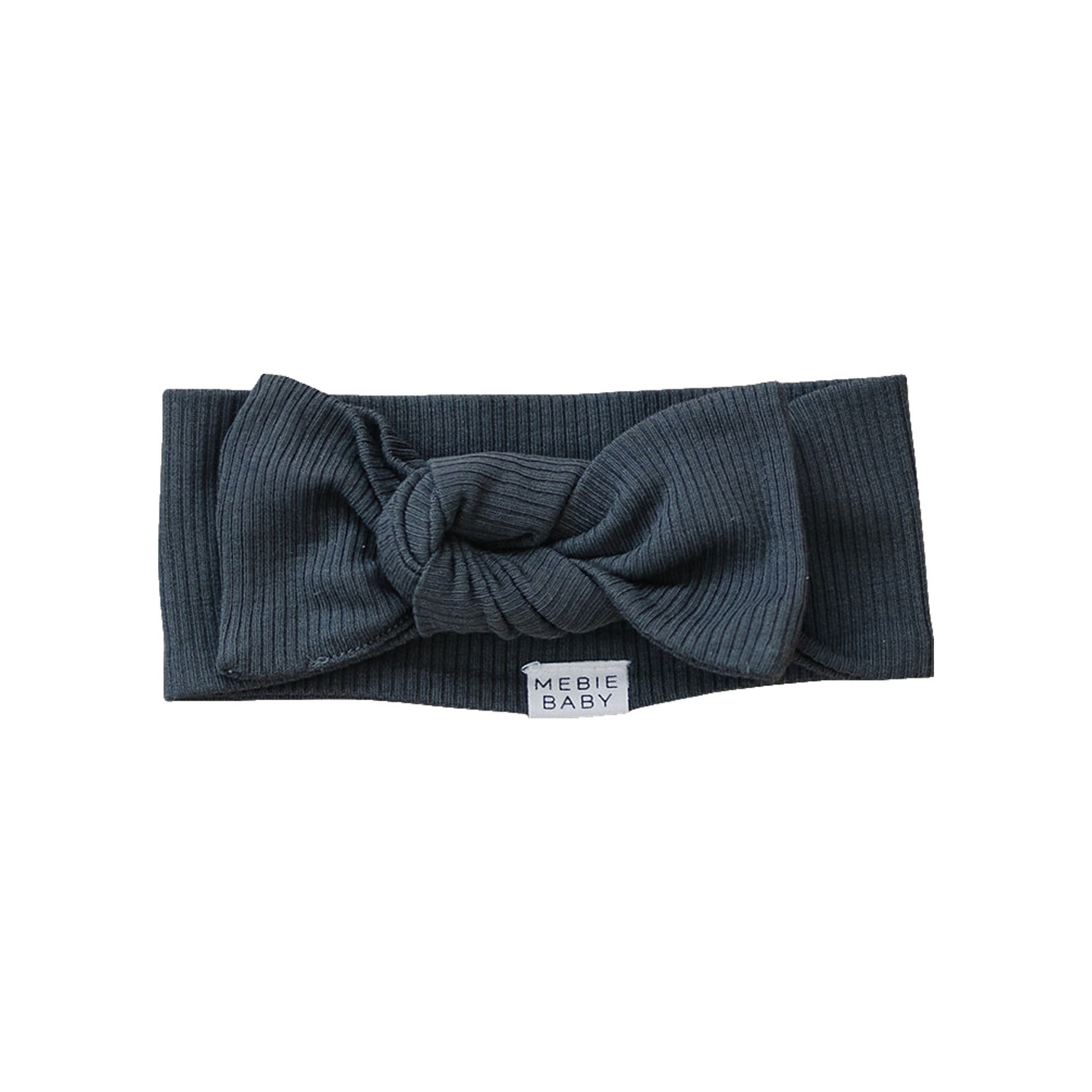 Mebie Baby Ribbed Head Wrap - Charcoal - Atara & Co