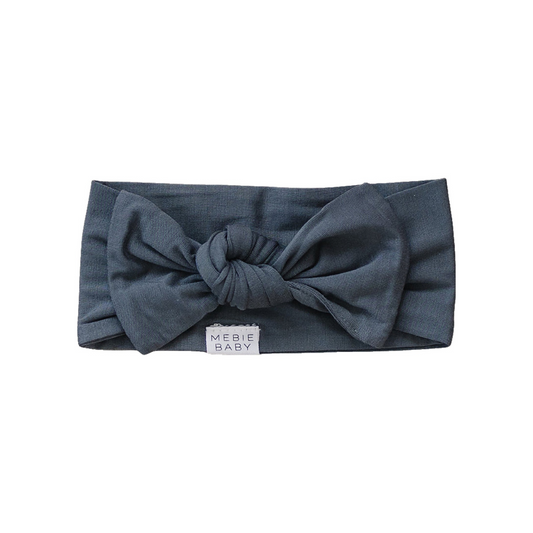 Mebie Baby Bamboo Head Wrap - Charcoal - Atara & Co