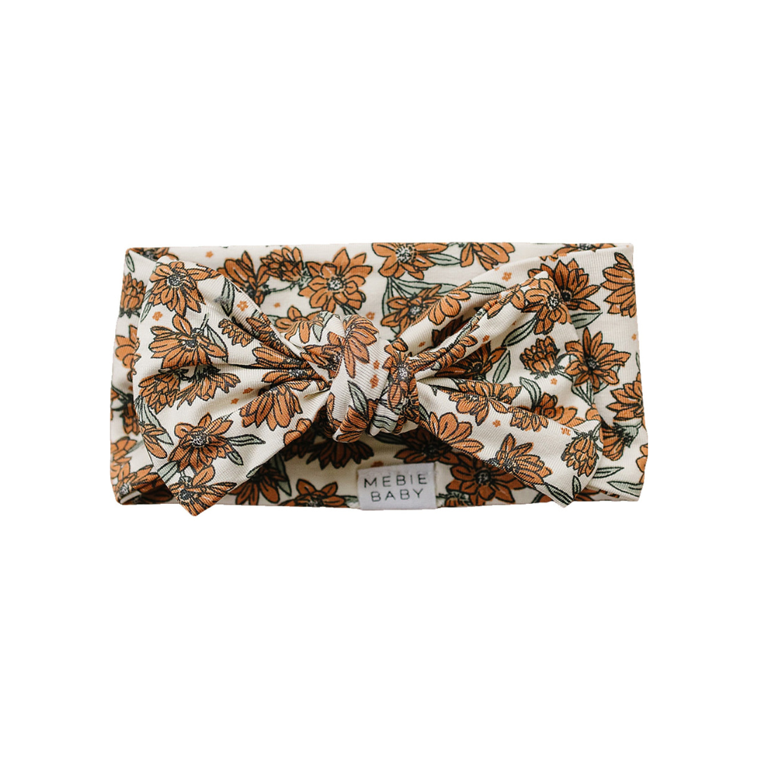 Mebie Baby Bamboo Head Wrap - Cream Magnolia - Atara & Co