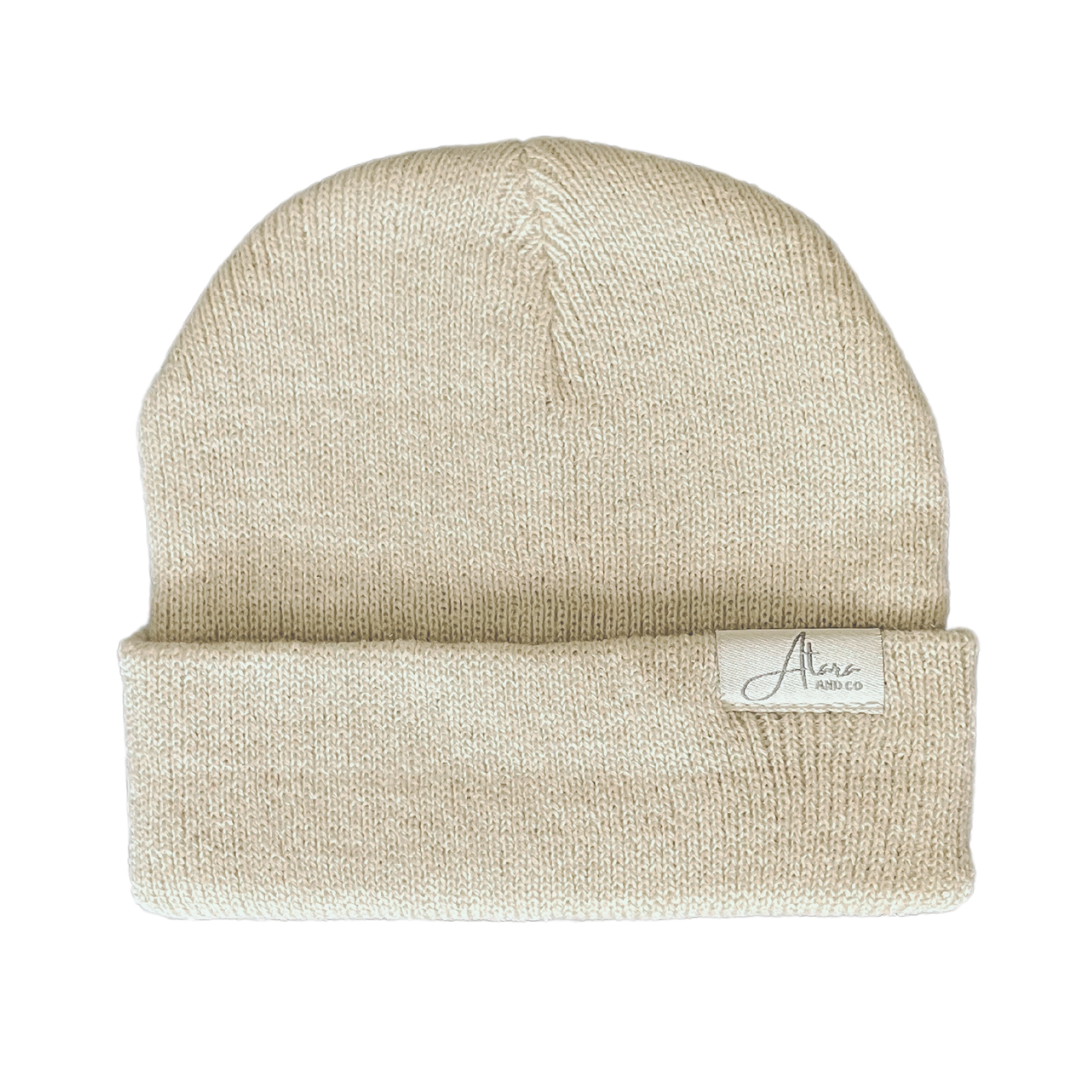 Soft Knitted Cuff Baby Beanie** - Atara & Co