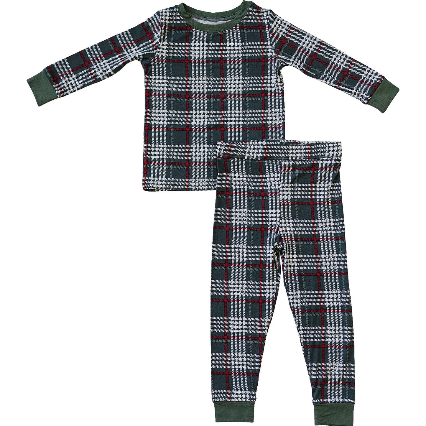 Mebie Baby Bamboo Cozy Set - Green Plaid - Atara & Co