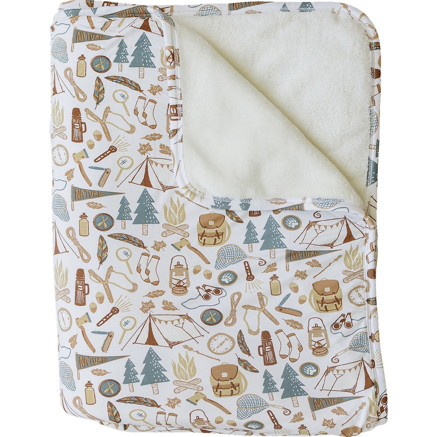 Mebie Baby Bamboo Fleece Quilt - Camping Trip - Atara & Co