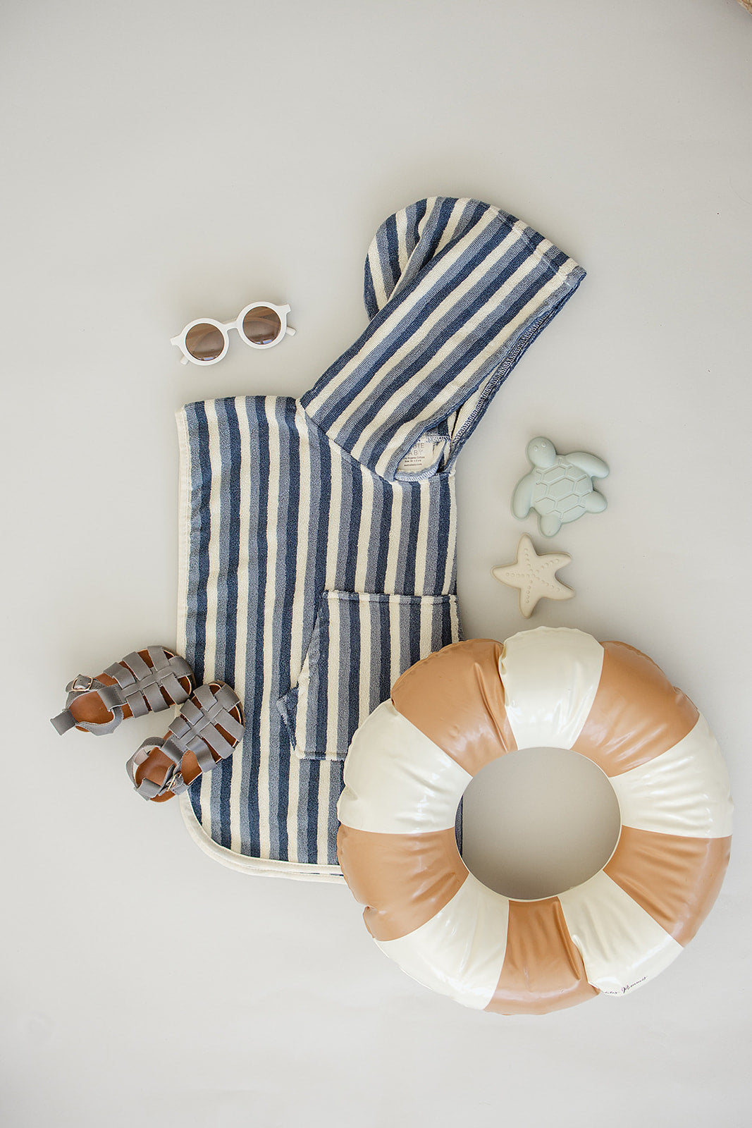 Mebie Baby Blue Stripe Beach Poncho