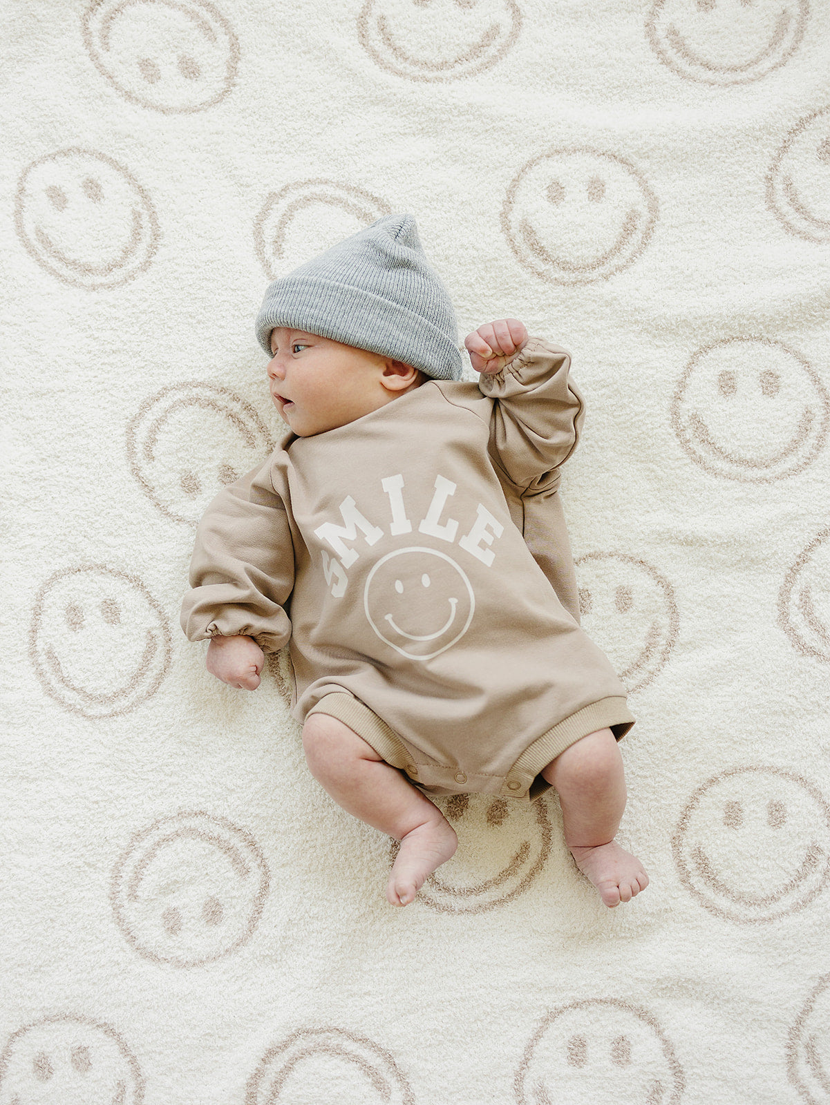 Mebie Baby Smile French Terry Bodysuit - Atara & Co