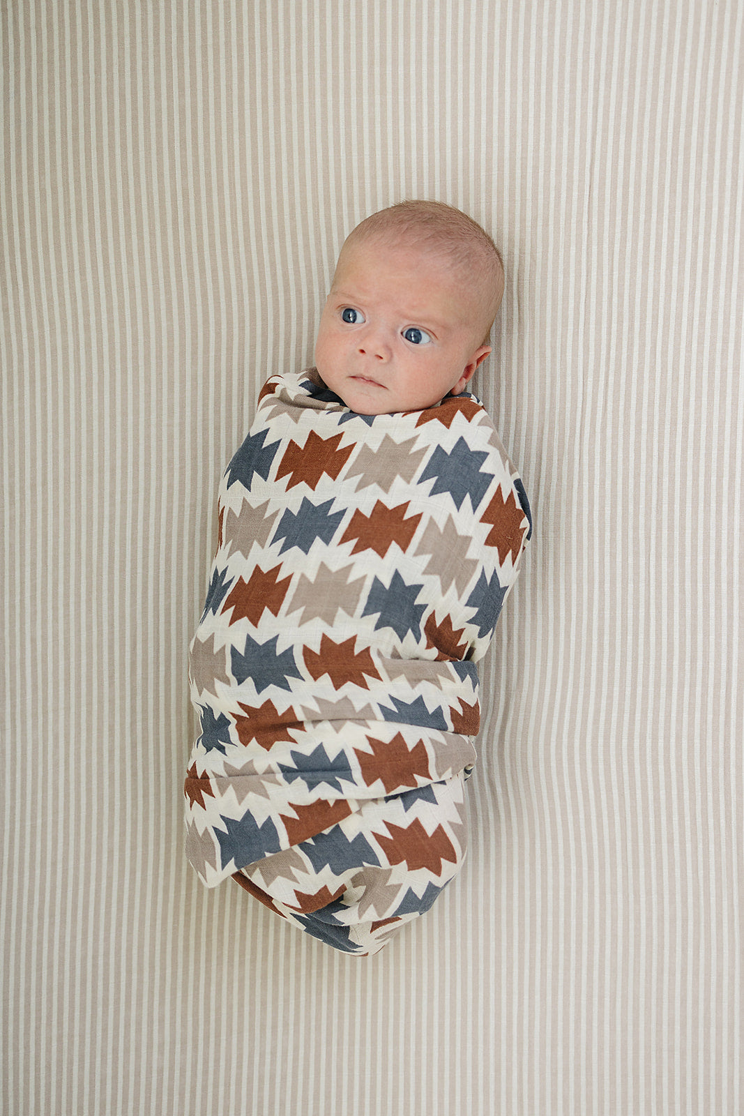 Mebie Baby Muslin Swaddle - Western Aztec - Atara & Co