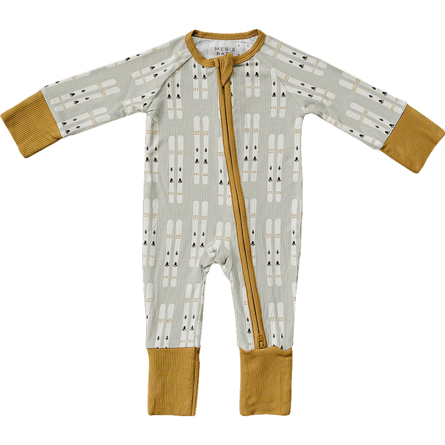 Mebie Baby Ribbed Bamboo Romper - Ski - Atara & Co