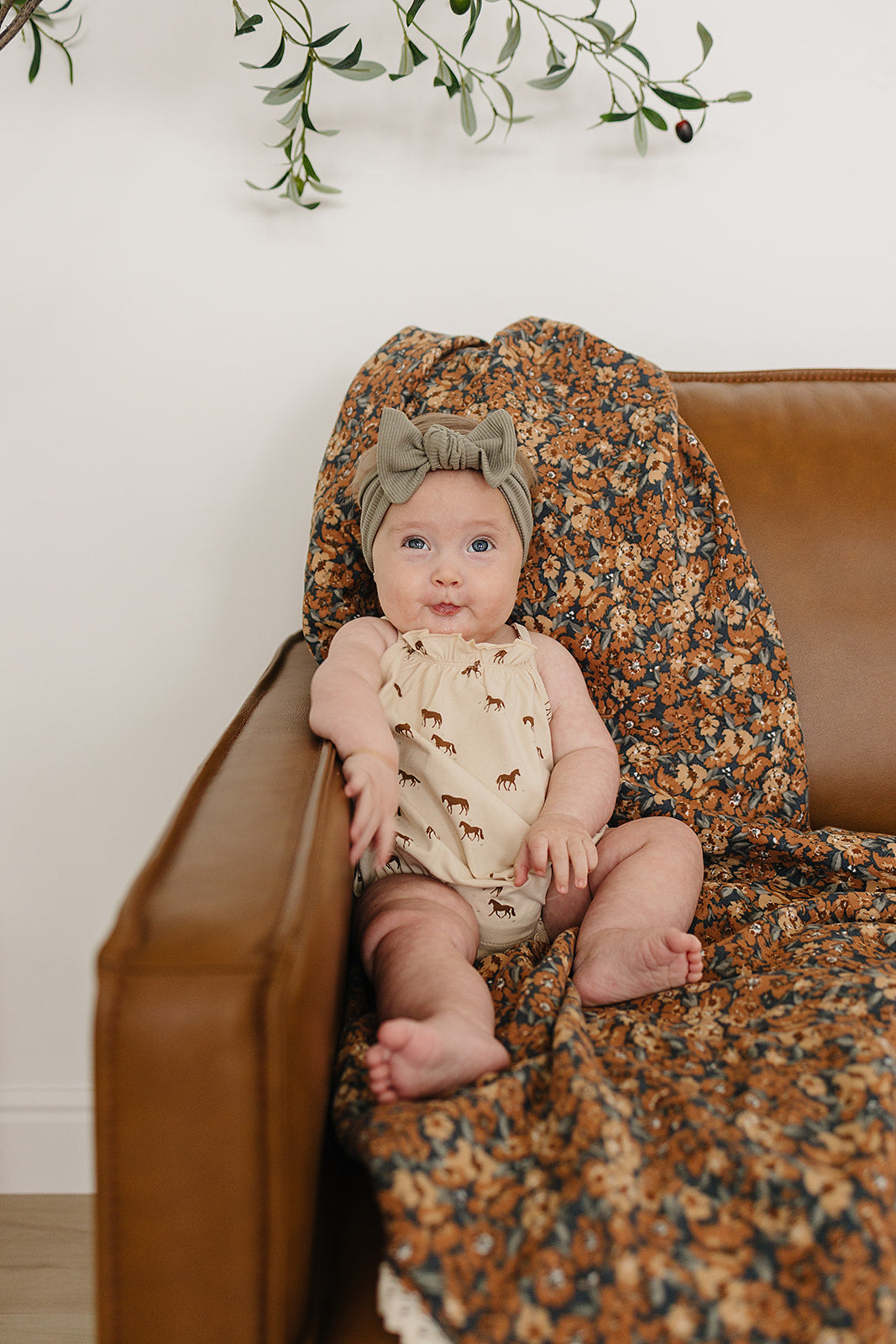 Mebie Baby Tank Bubble Romper - Horses