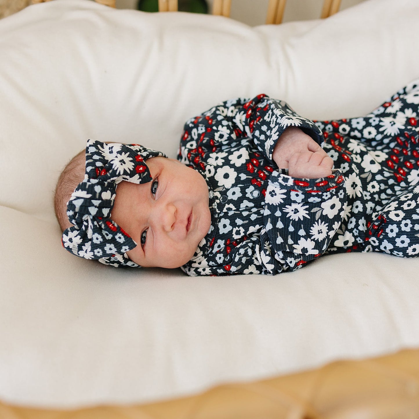 Mebie Baby Americana Floral Head Wrap