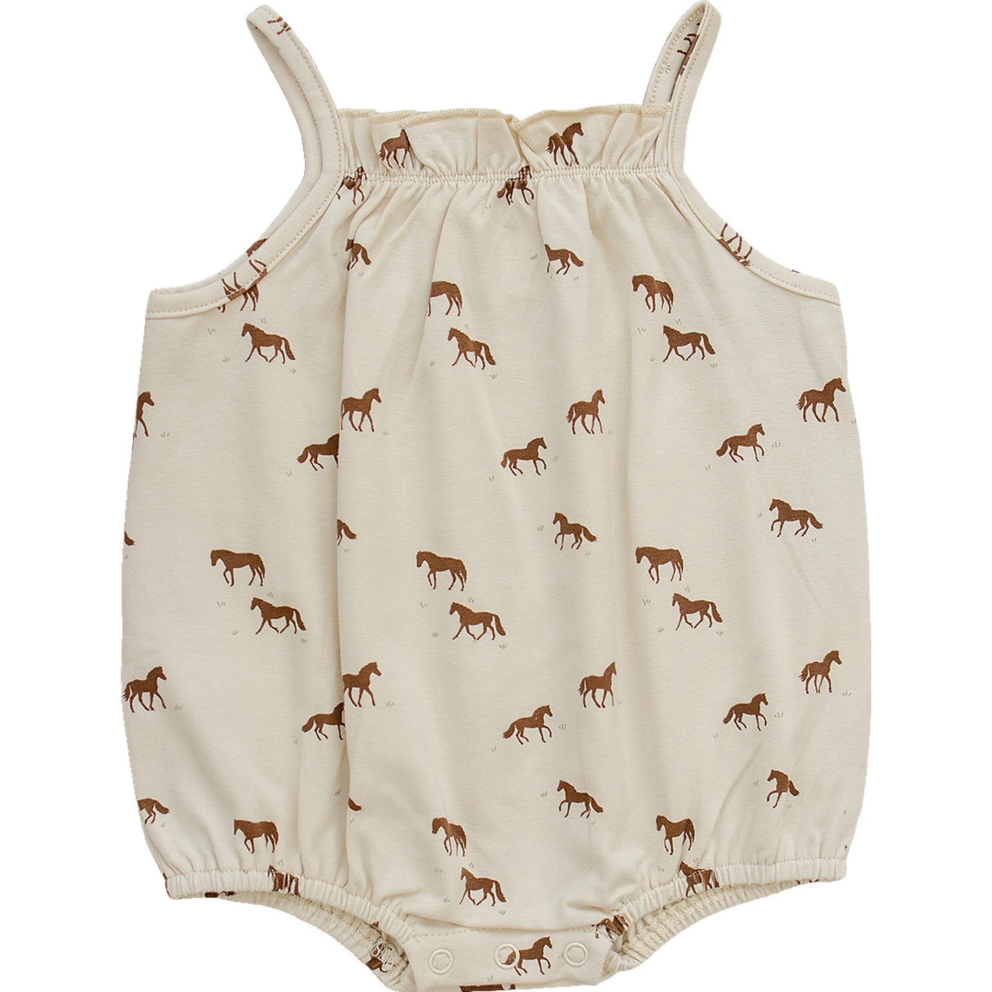 Mebie Baby Tank Bubble Romper - Horses