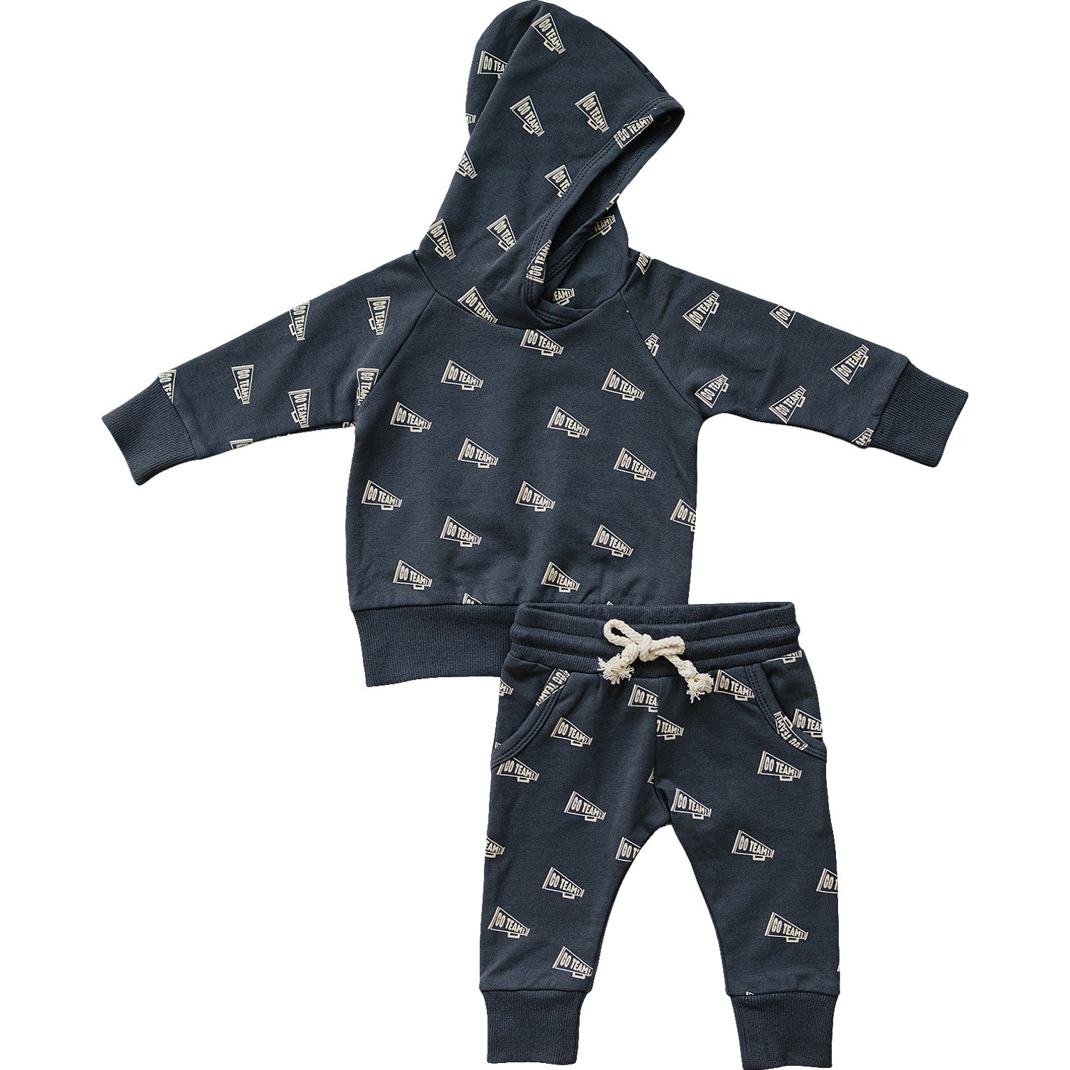 Mebie Baby Go Team Hooded French Terry Set - Atara & Co