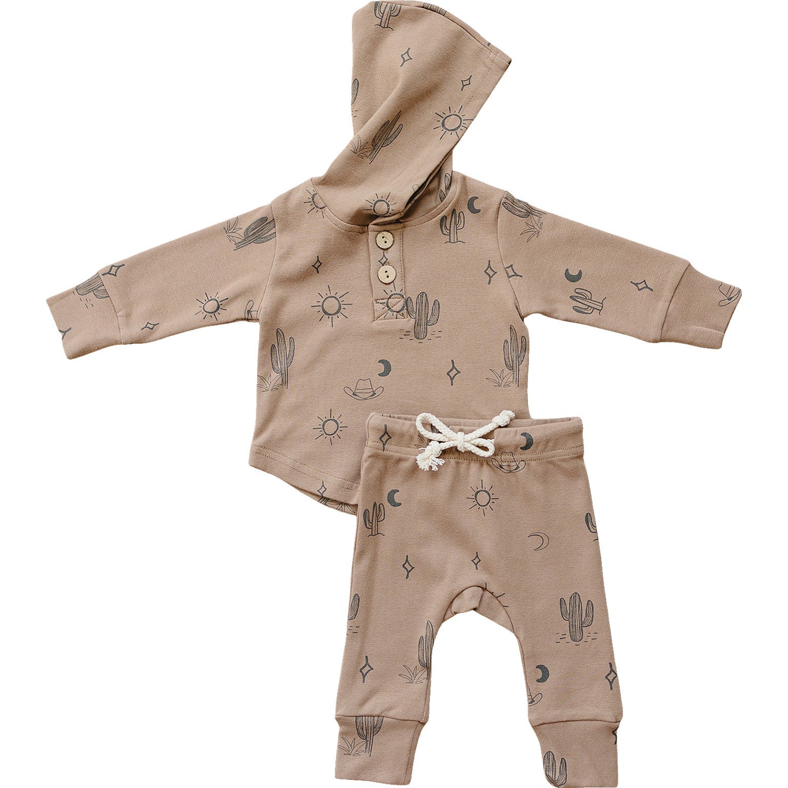 Mebie Baby Hooded Set - Western - Atara & Co