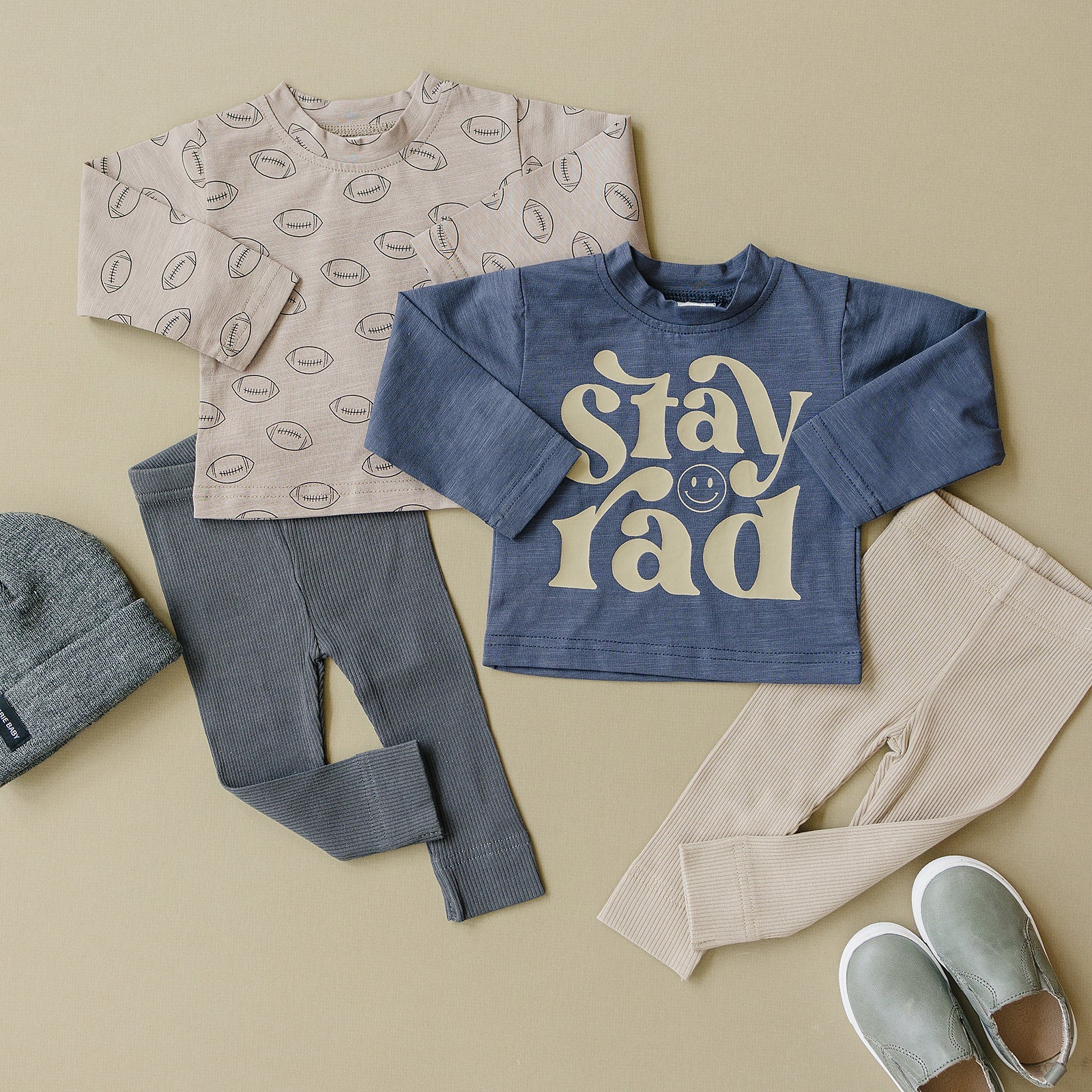 Mebie Baby Stay Rad Long Sleeve Cotton Tee - Atara & Co