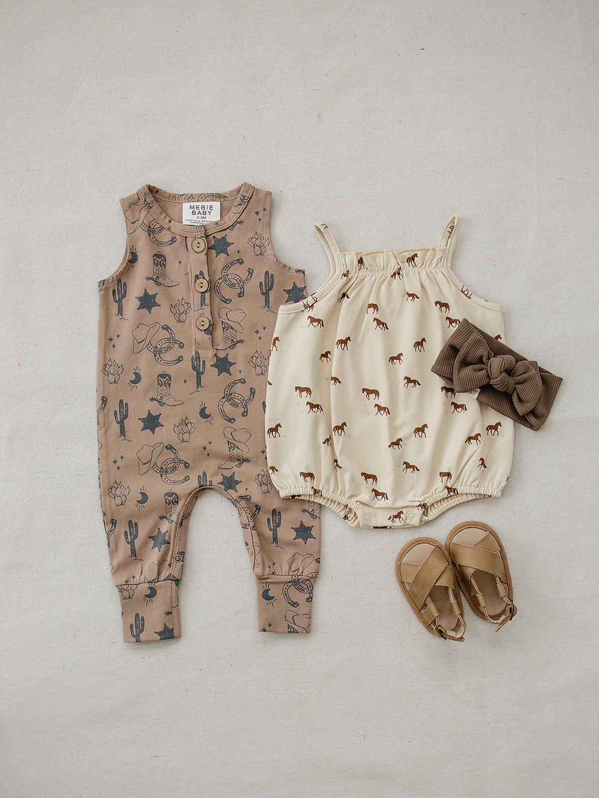 Mebie Baby Tank Romper - Wild West