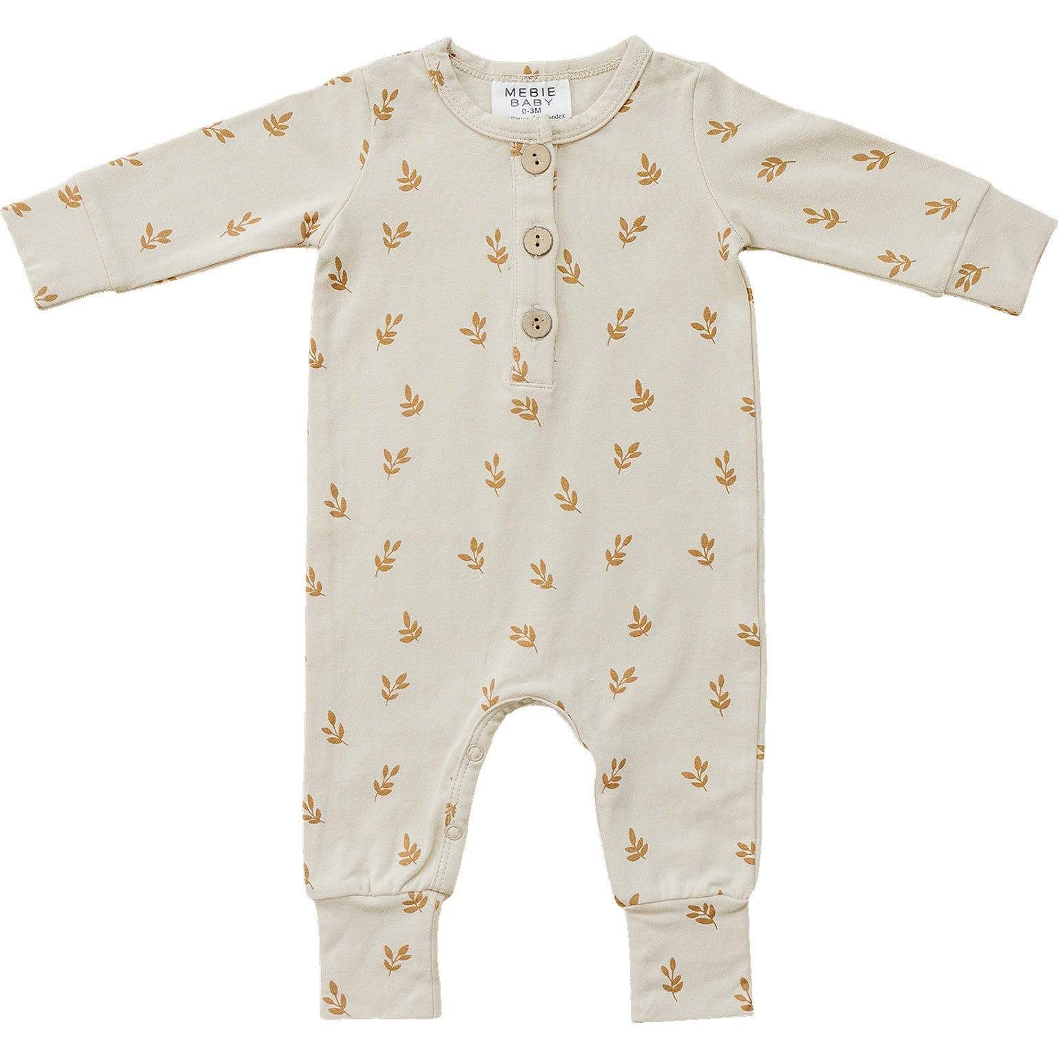 Mebie Baby Button Romper - Vines - Atara & Co