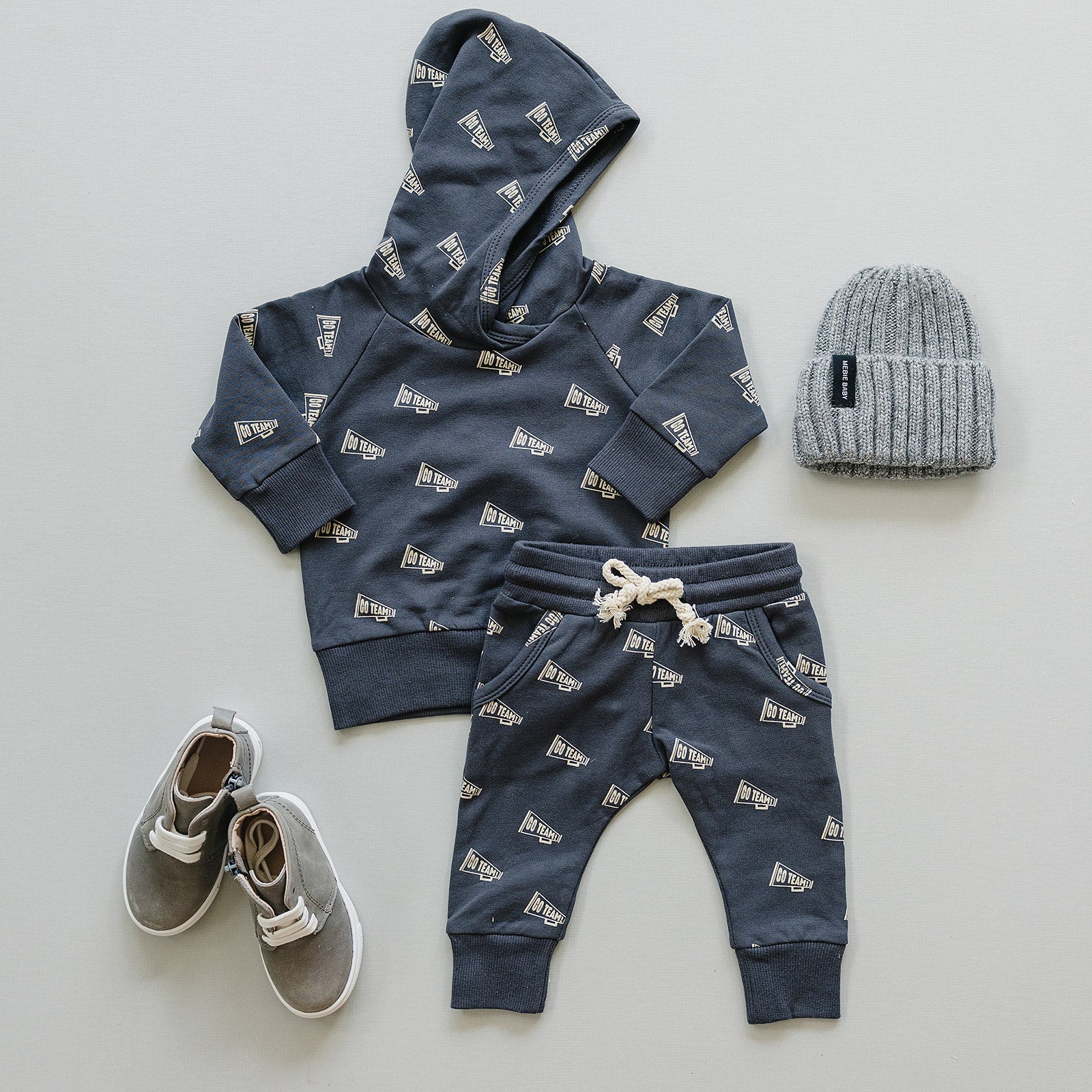 Mebie Baby Go Team Hooded French Terry Set - Atara & Co