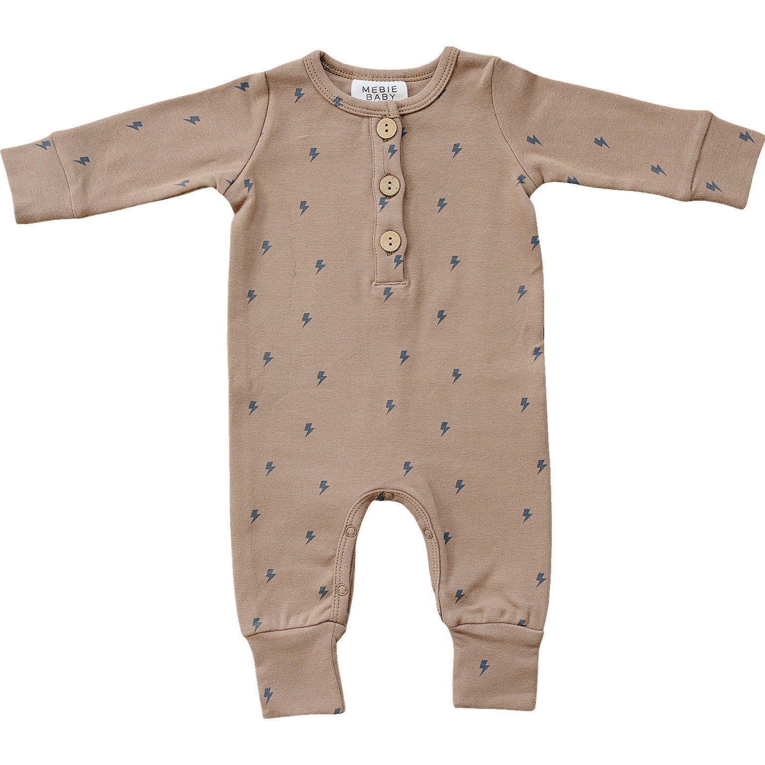 Mebie Baby Button Romper - Lightening Bolt - Atara & Co