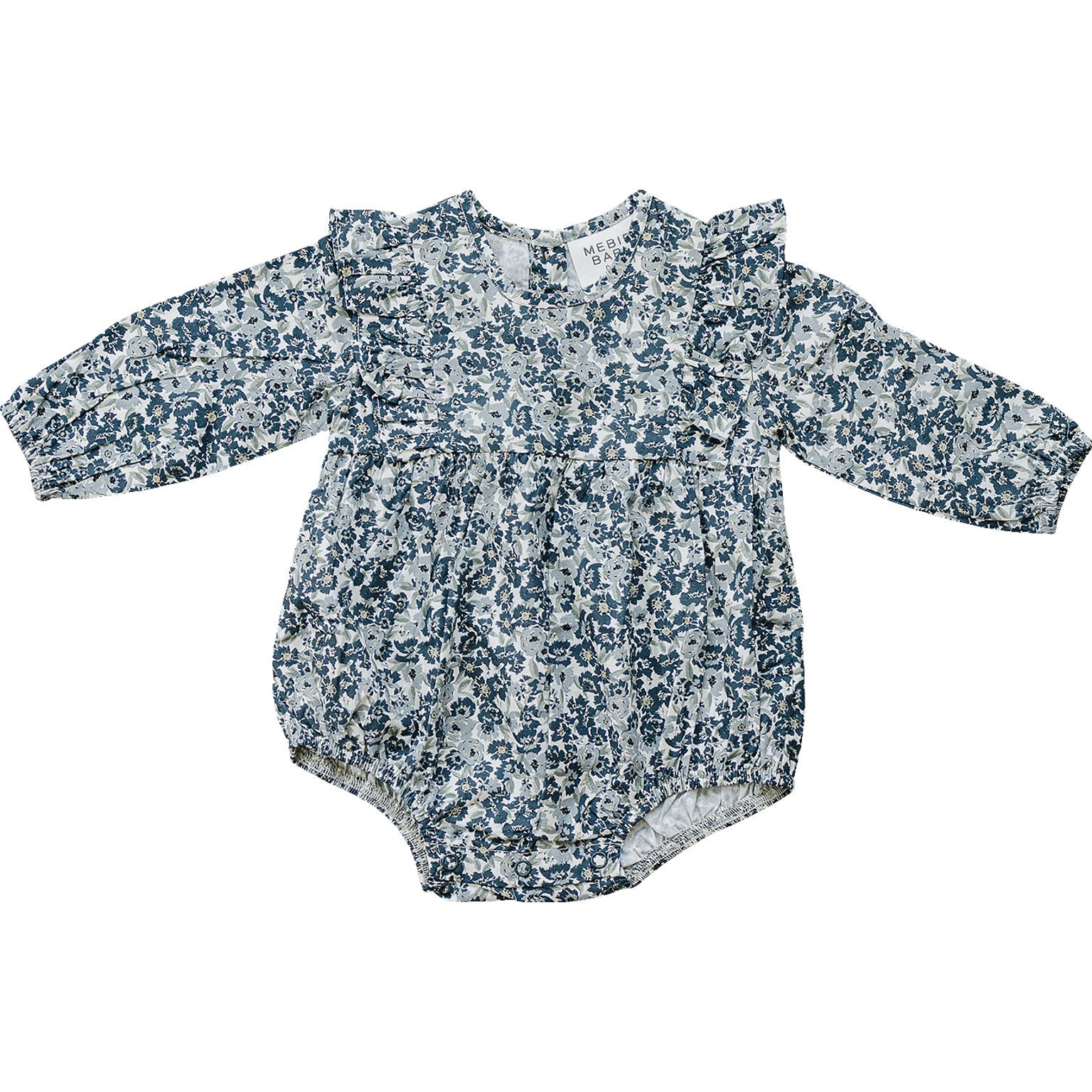 Mebie Baby Long Sleeve Romper - Liberty Floral - Atara & Co