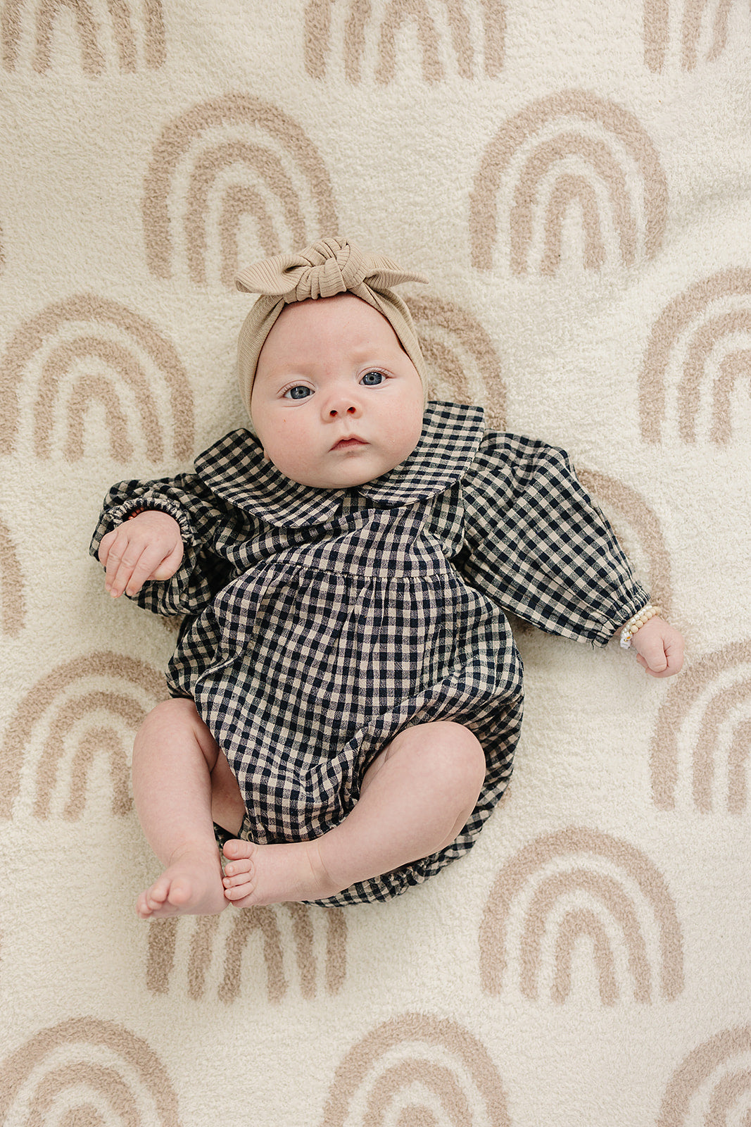 Mebie Baby Romper - Gingham - Atara & Co