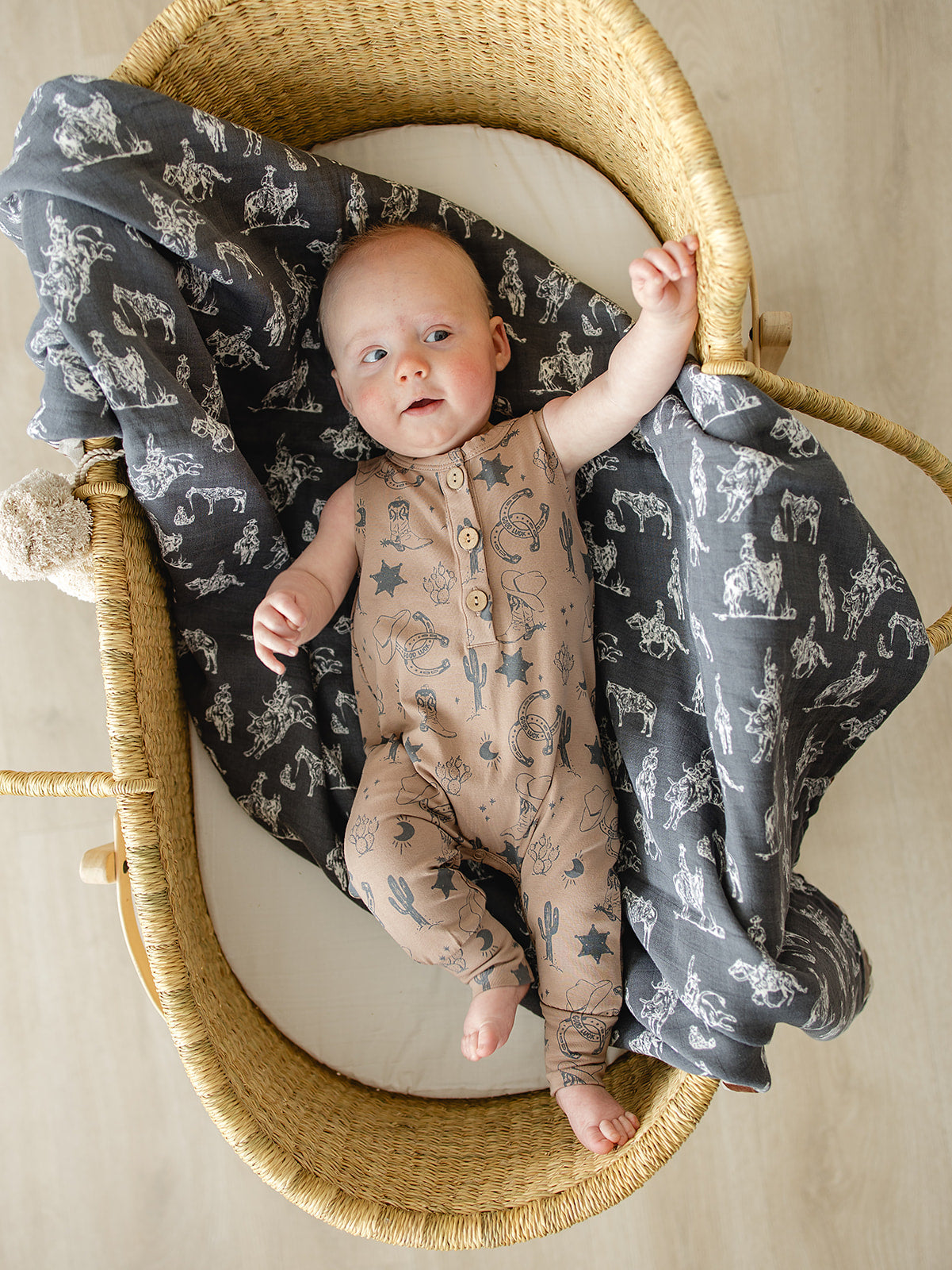 Mebie Baby Tank Romper - Wild West