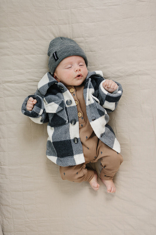 Mebie Baby Checkered Sherpa Shacket - Atara & Co