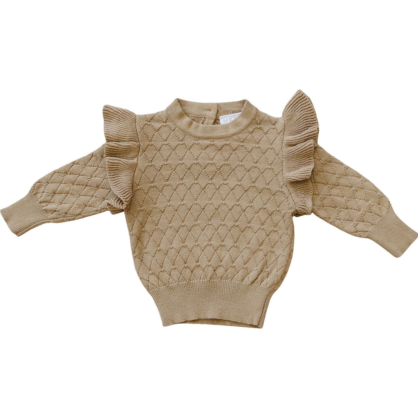 Mebie Baby Toffee Knit Ruffle Sweater - Atara & Co