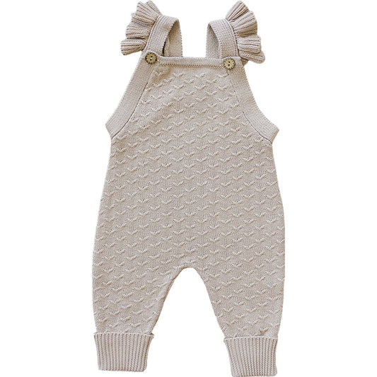 Mebie Baby Ruffle Knit Overalls - Atara & Co