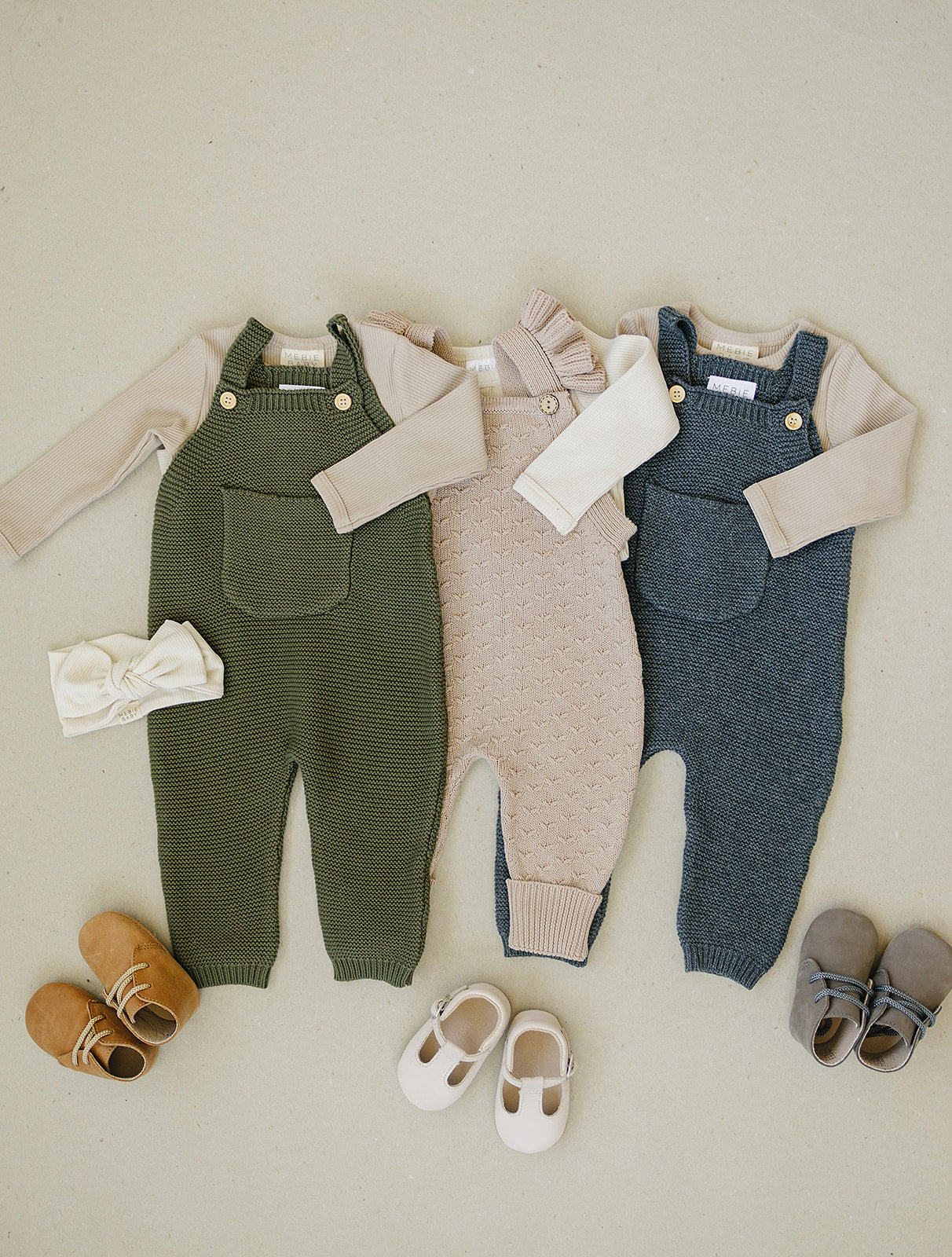 Mebie Baby Ruffle Knit Overalls - Atara & Co