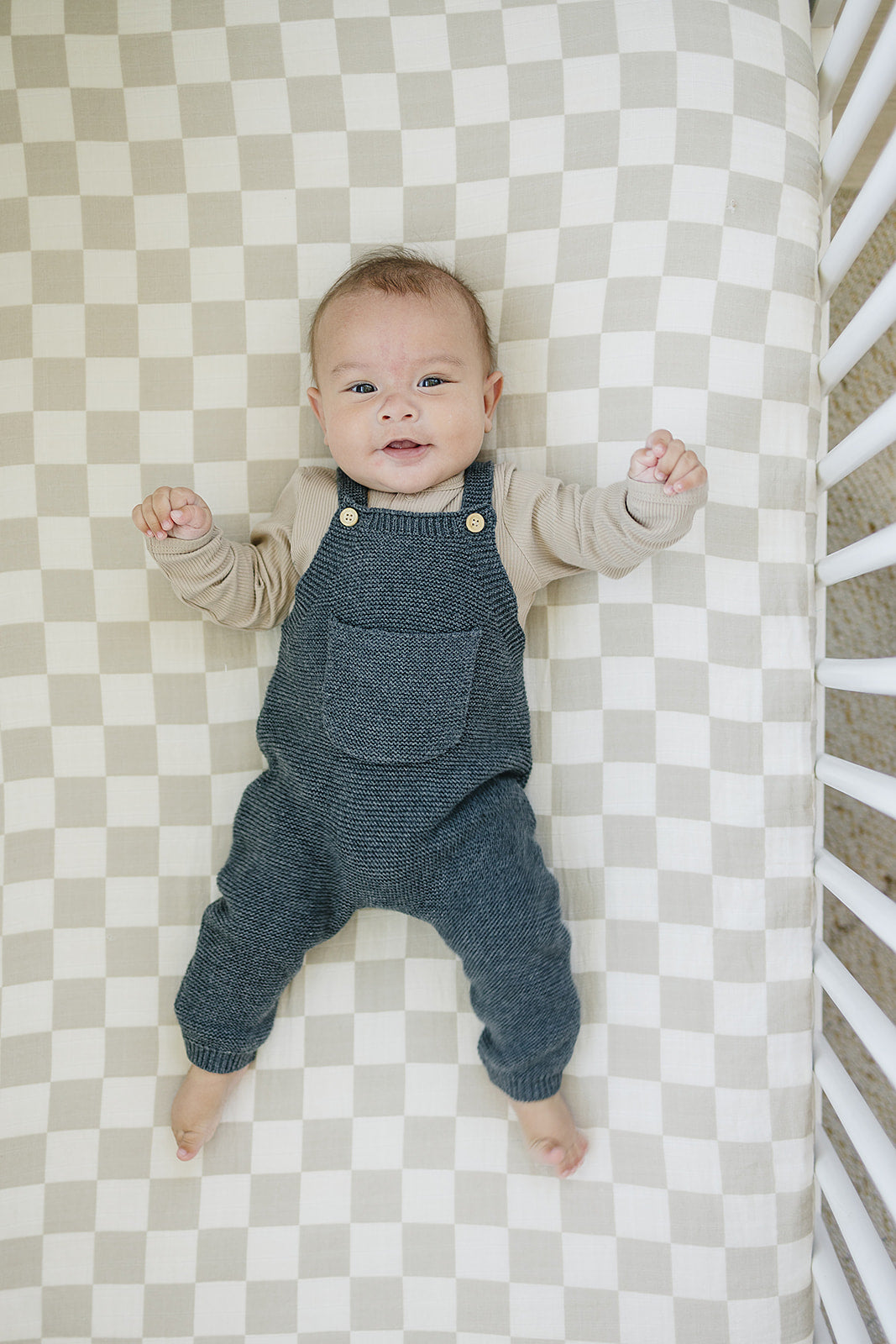 Mebie Baby Charcoal Knit Overalls - Atara & Co