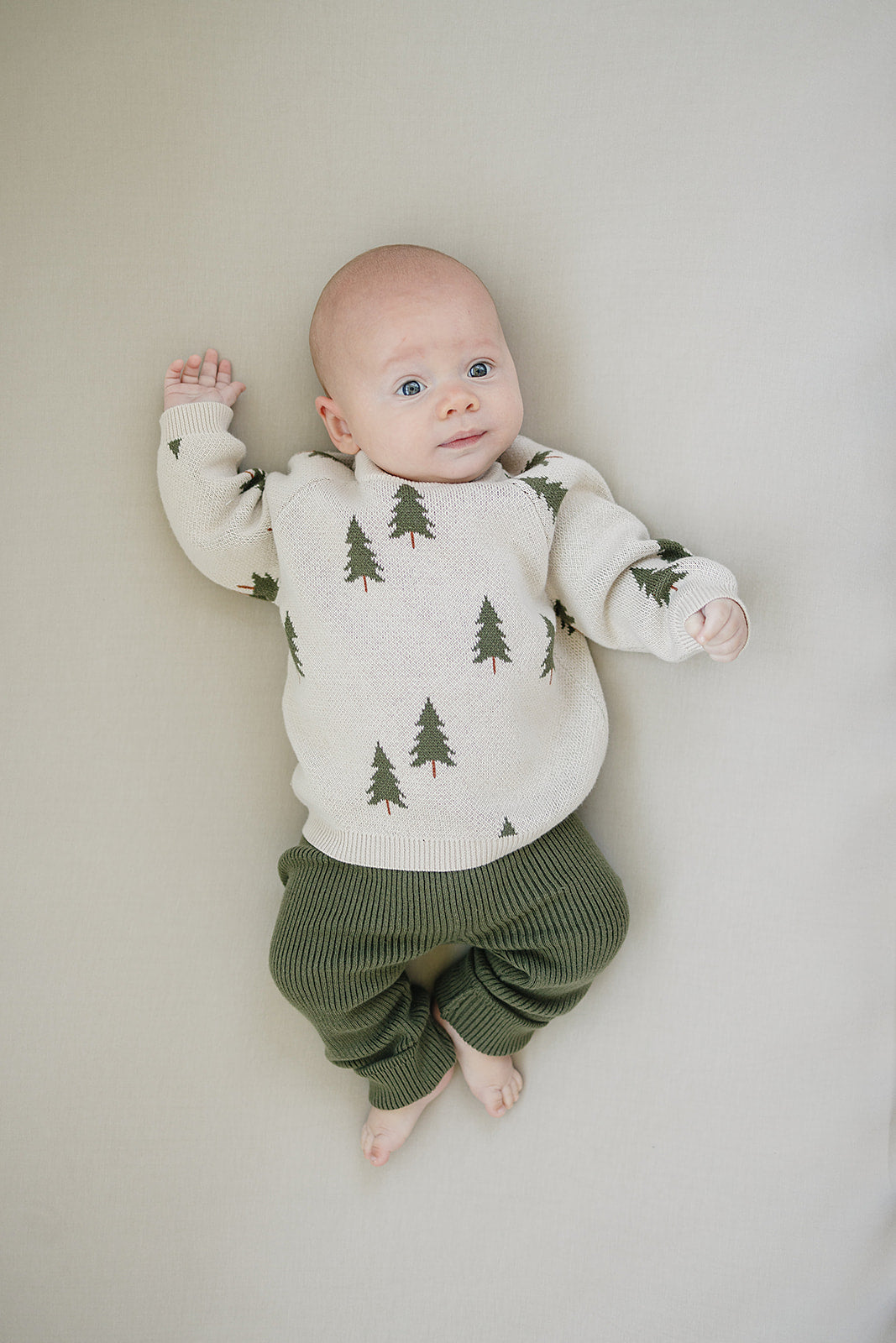 Mebie Baby Olive Knit Leggings - Atara & Co