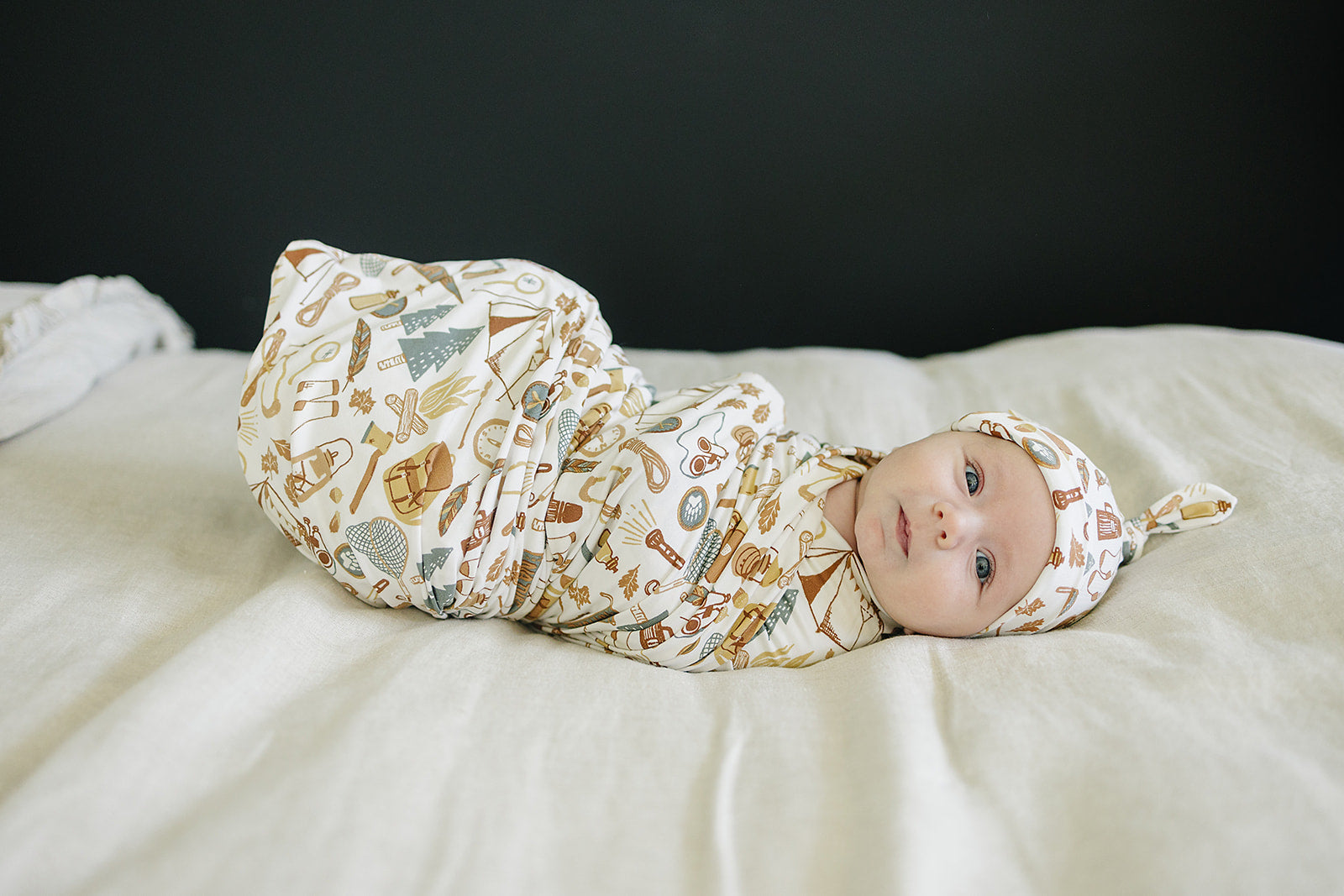 Mebie Baby Bamboo Swaddle - Camping Trip - Atara & Co