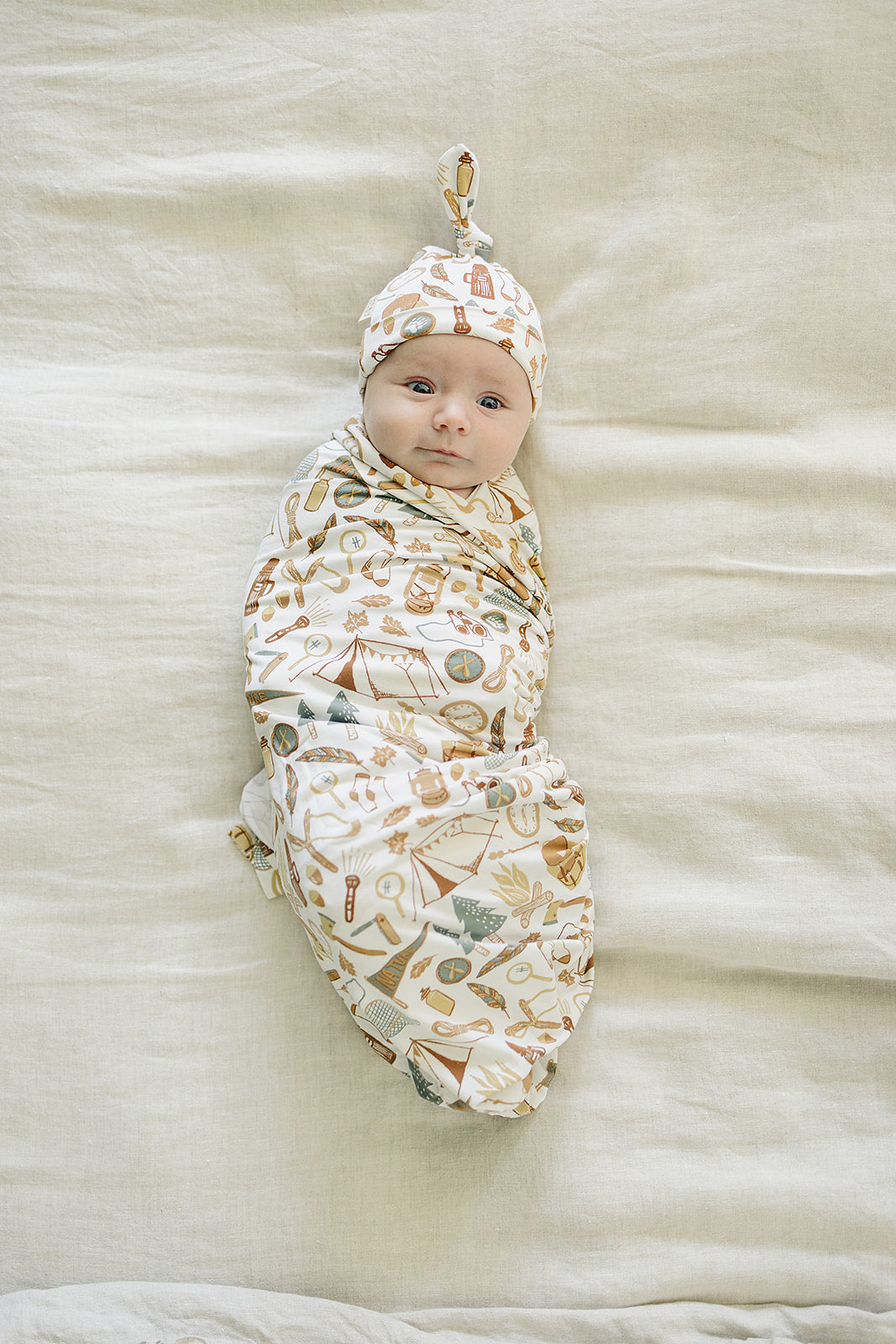 Mebie Baby Bamboo Swaddle - Camping Trip - Atara & Co