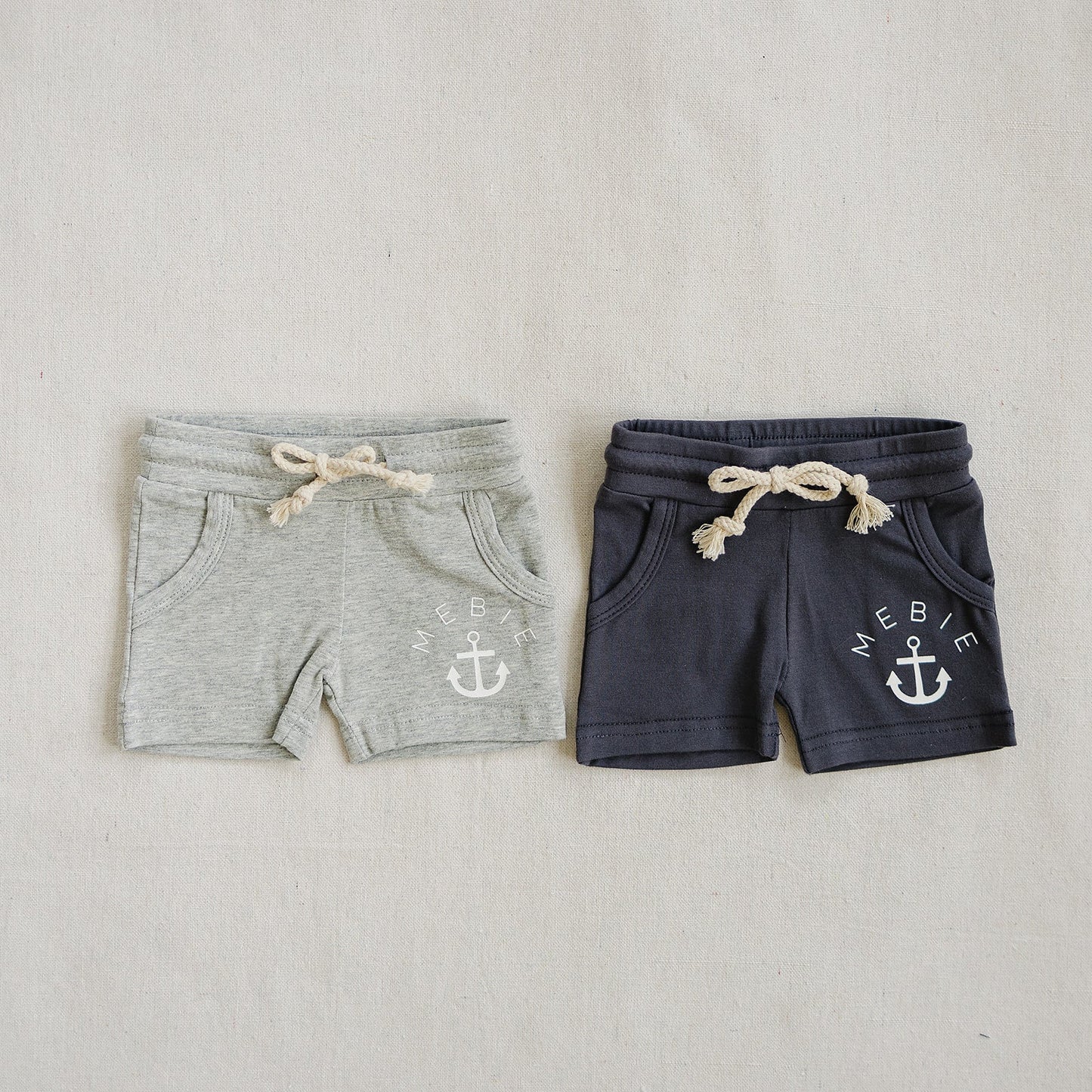 Mebie Baby Pocket Cotton Shorts - Heather Grey