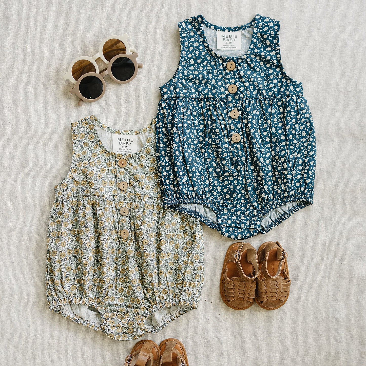 Mebie Baby Bubble Romper - Golden Meadow