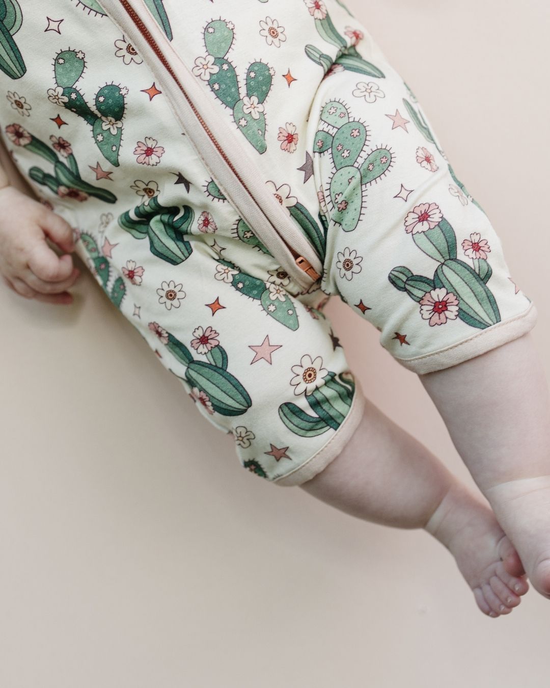 LPK Bamboo Shorty Romper - Cactus Flowers - Atara & Co