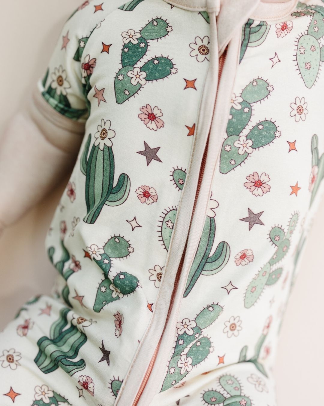 LPK Bamboo Shorty Romper - Cactus Flowers - Atara & Co