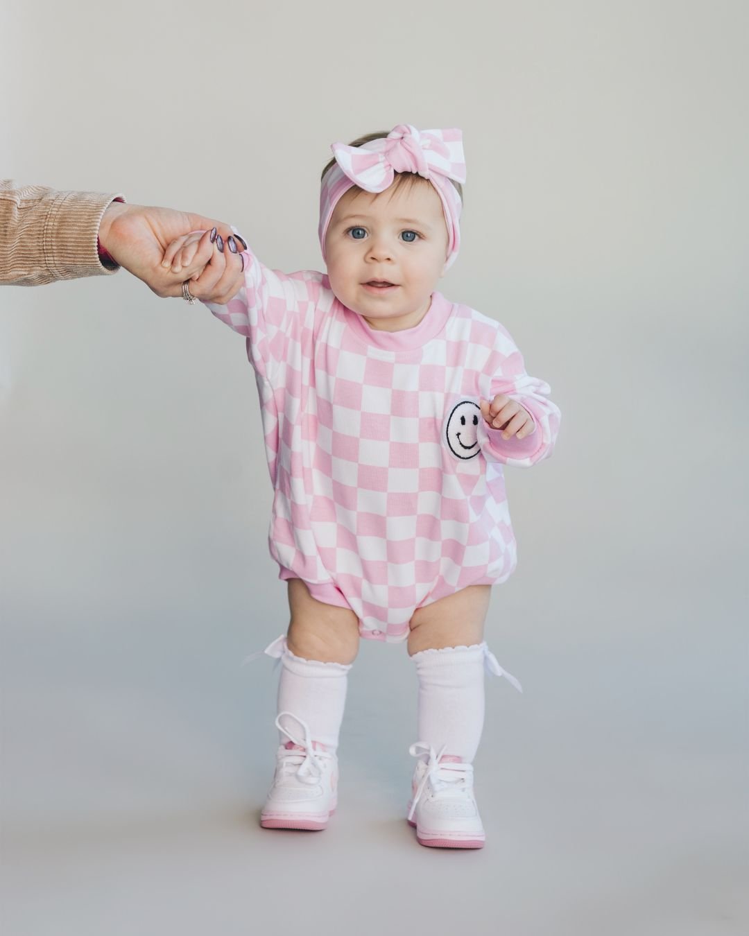 LPK Bubble Romper - Checkered Smiley - Atara & Co