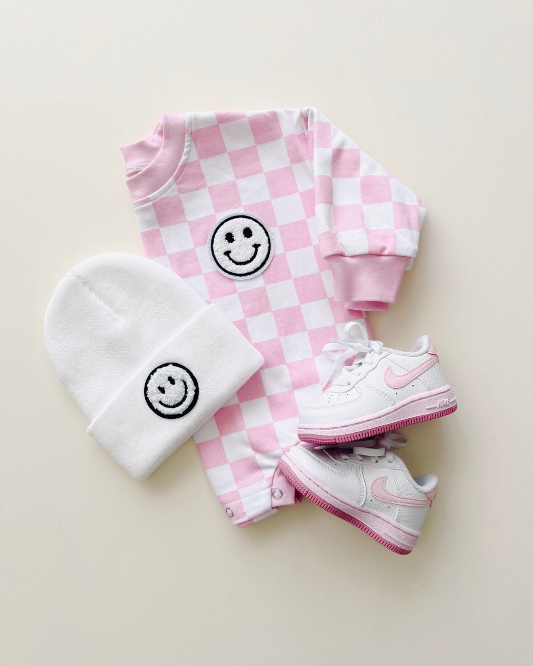 LPK Bubble Romper - Checkered Smiley - Atara & Co