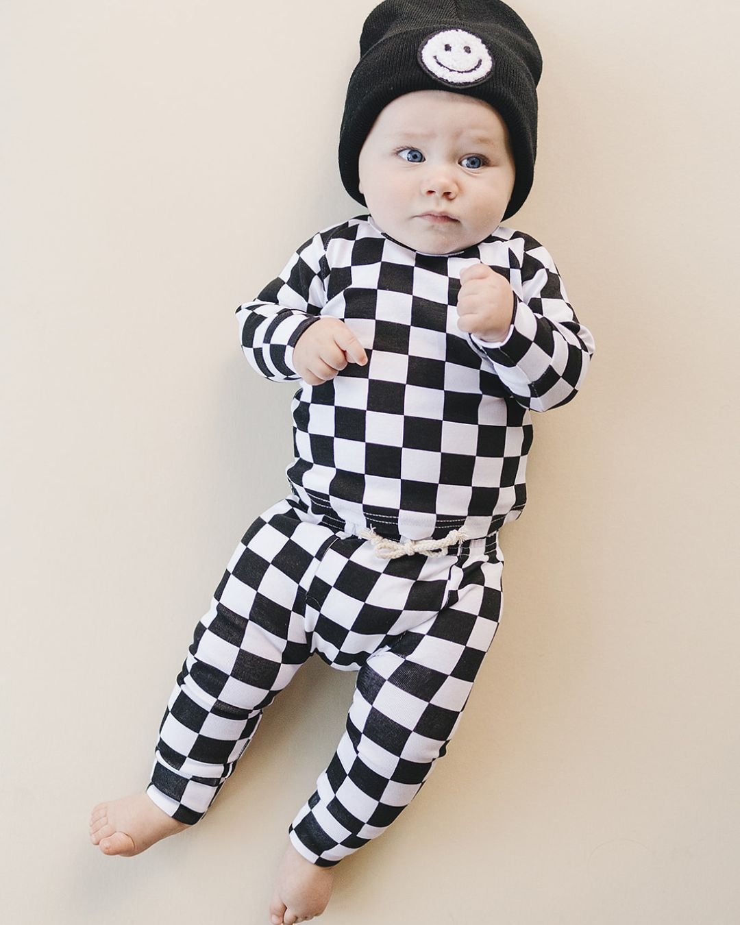 LPK Smiley Lounge Set - Checkered Black - Atara & Co