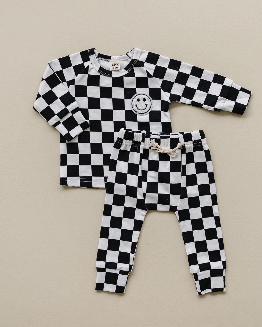 LPK Smiley Lounge Set - Checkered Black - Atara & Co