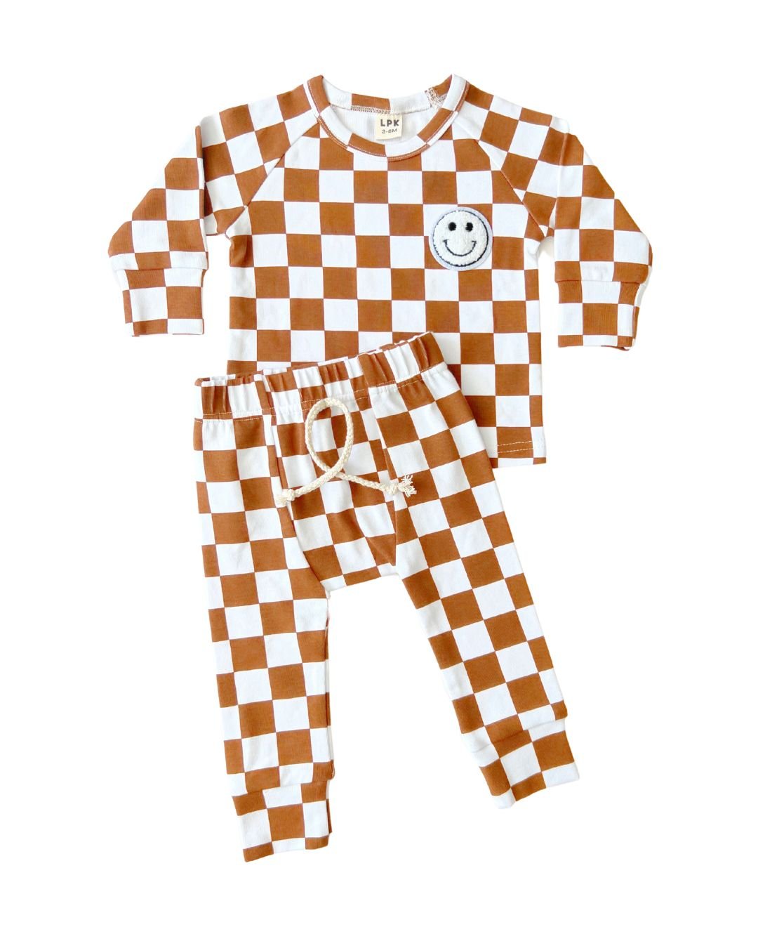 LPK Checkered Smiley Lounge Set - Copper - Atara & Co