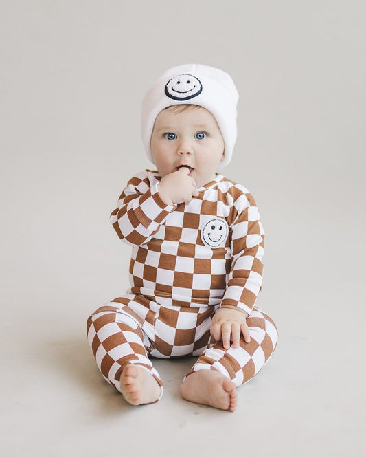 LPK Checkered Smiley Lounge Set - Copper - Atara & Co