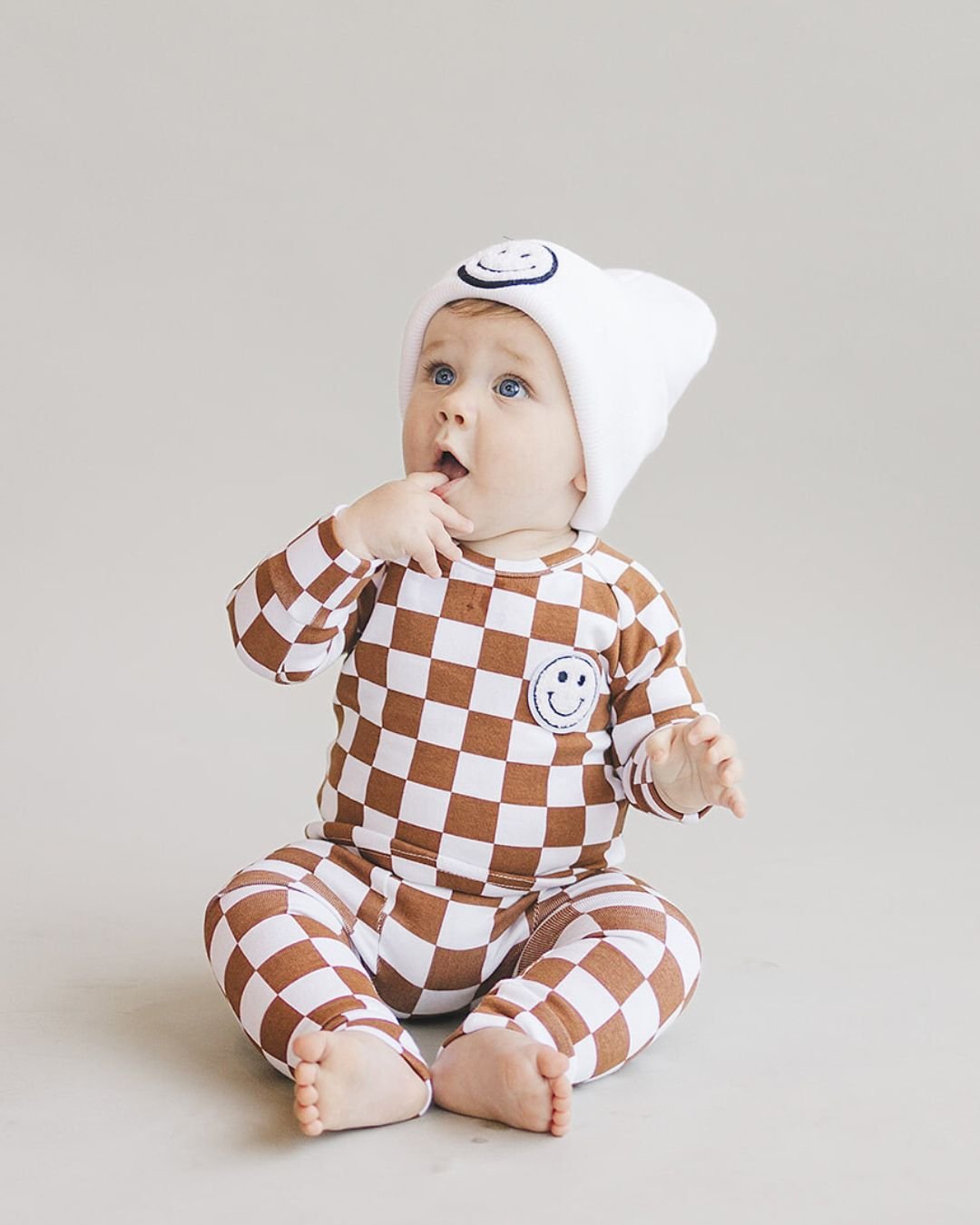 LPK Checkered Smiley Lounge Set - Copper - Atara & Co