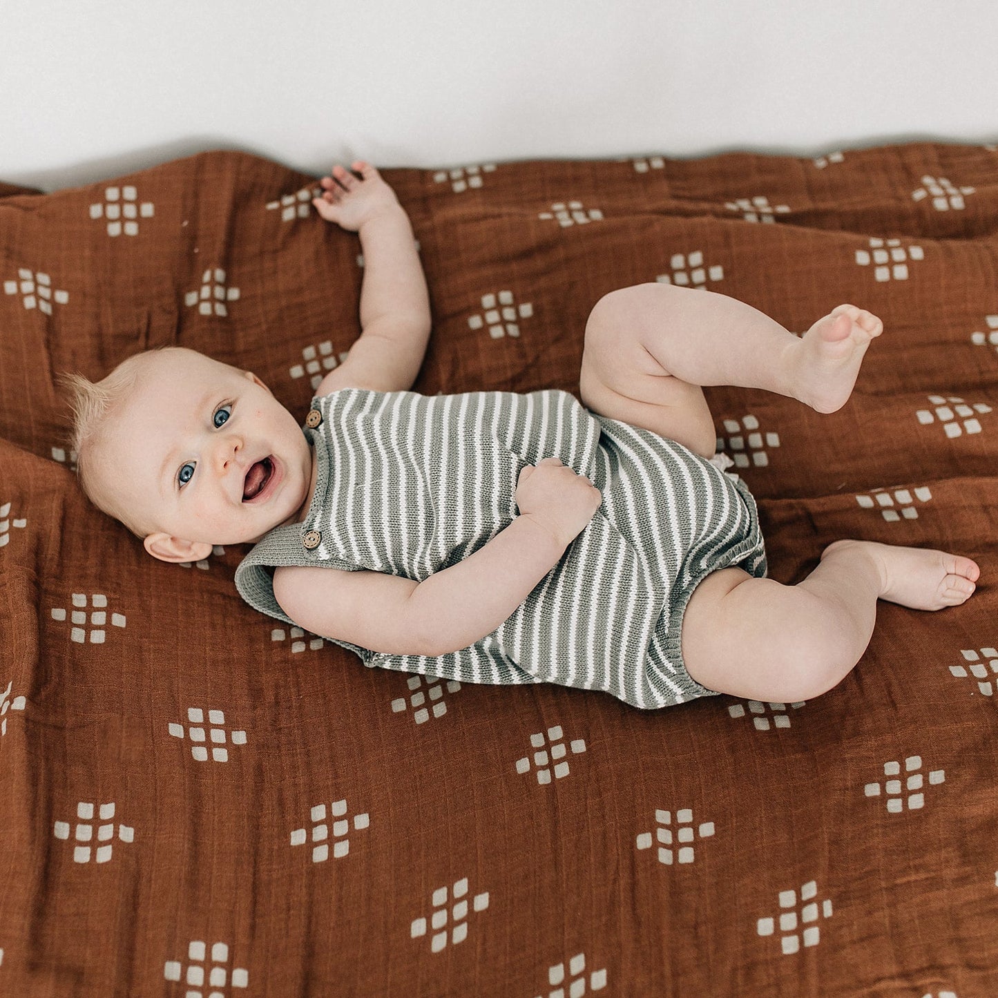 Mebie Baby Muslin Swaddle - Chestnut Textiles - Atara & Co