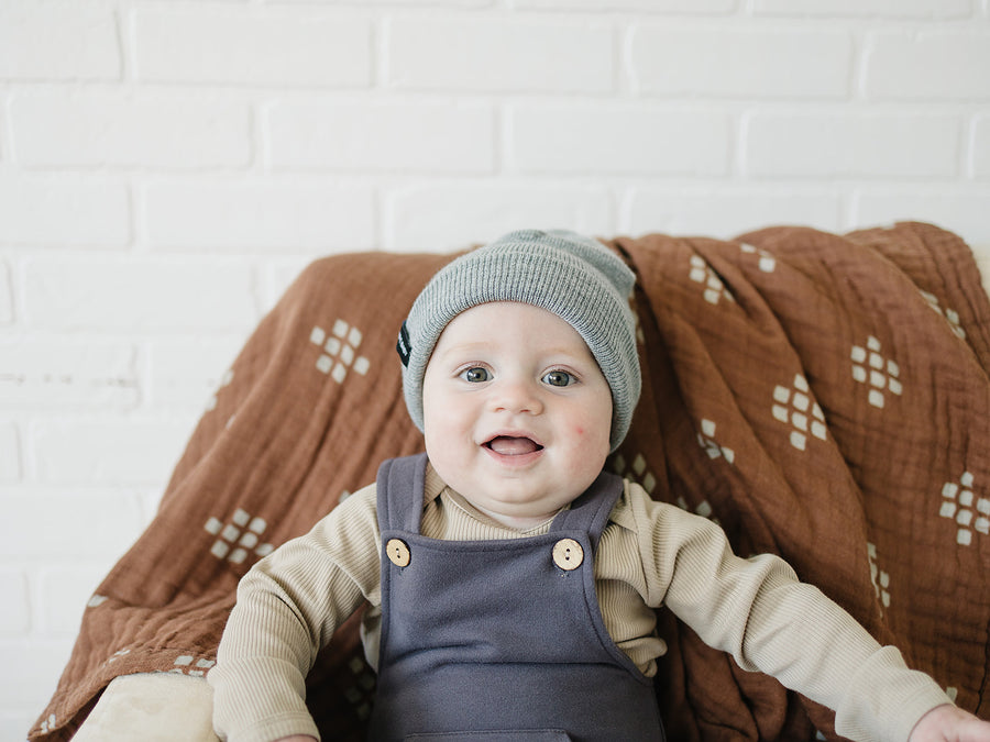 Mebie Baby Beanie - Light Grey - Atara & Co