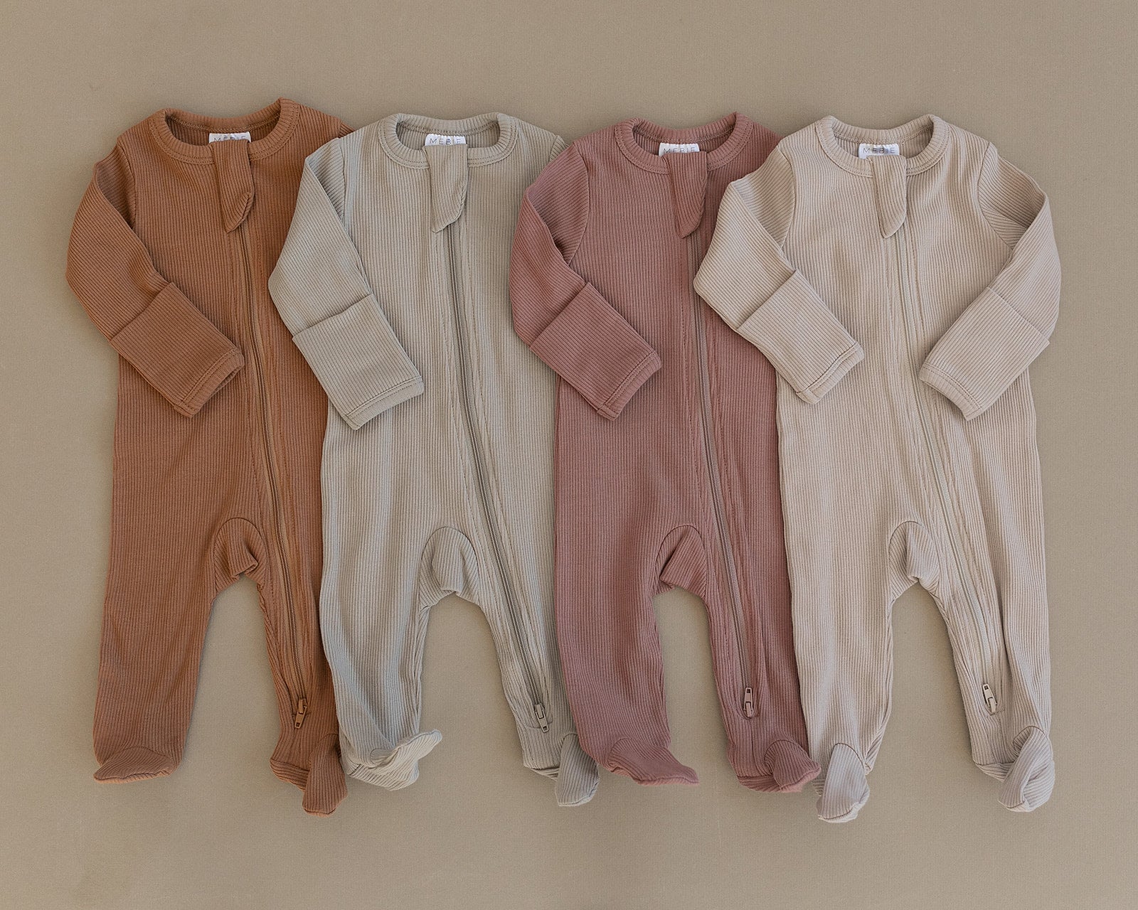 Mebie Baby Ribbed Romper - Dusty Rose - Atara & Co