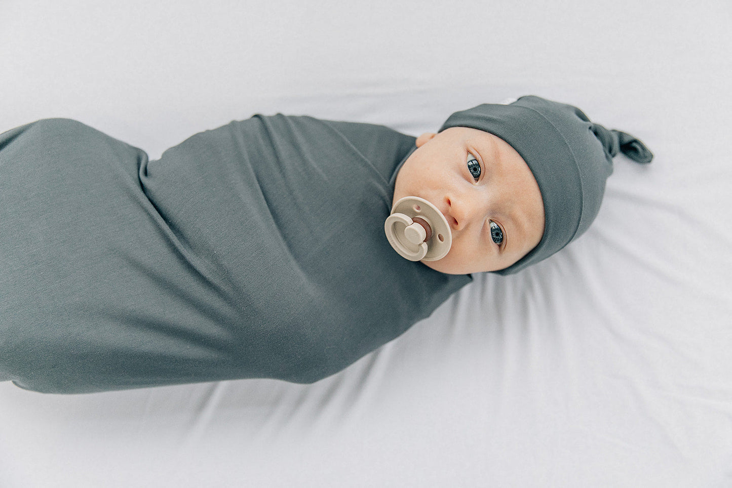 Mebie Baby Swaddle Set - Charcoal - Atara & Co