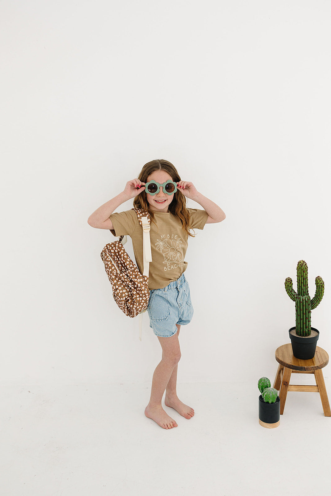 Mebie Baby Mini Backpack - Mustard Floral